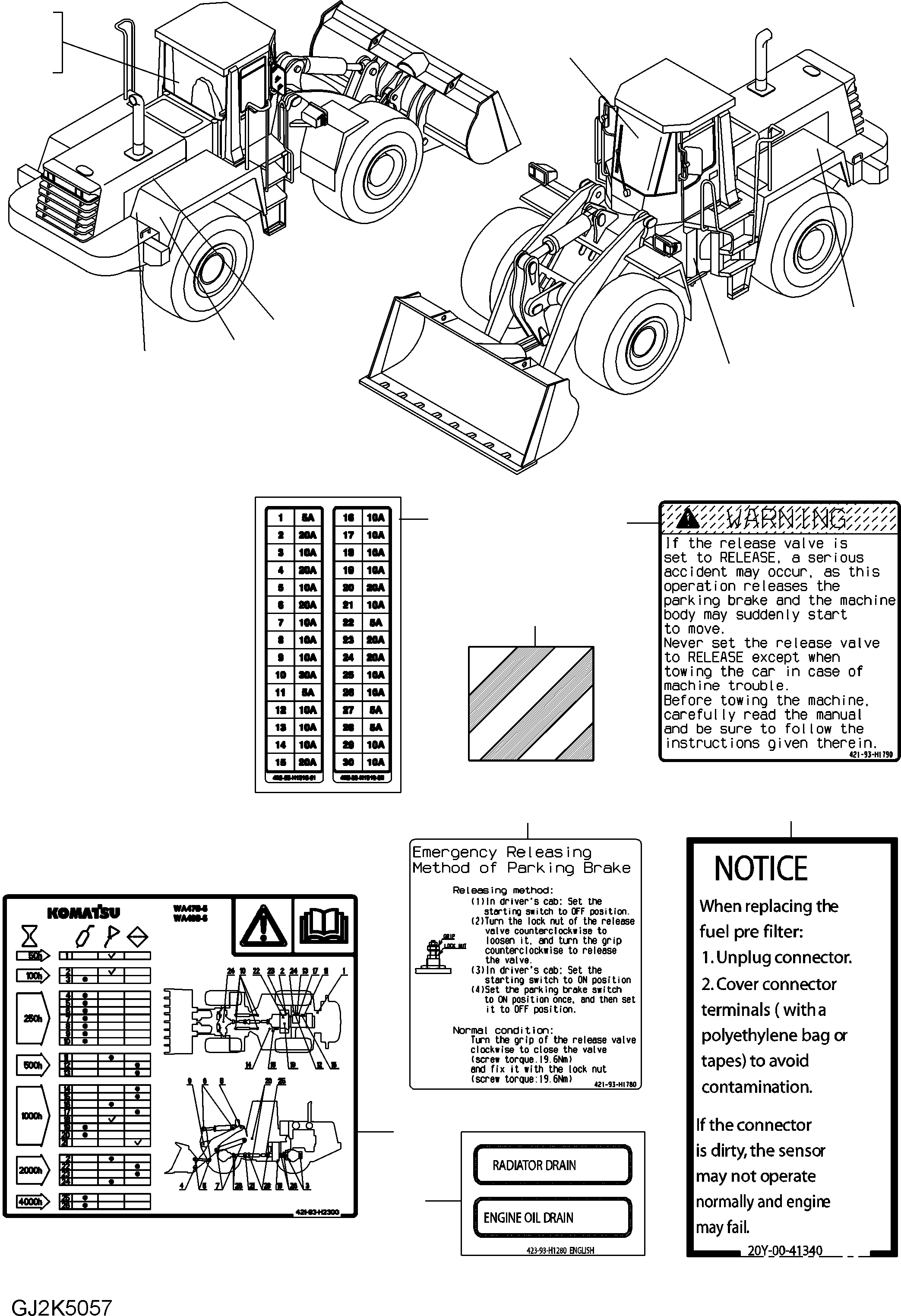 Табличка смазки 421-93-H1960 KOMATSU