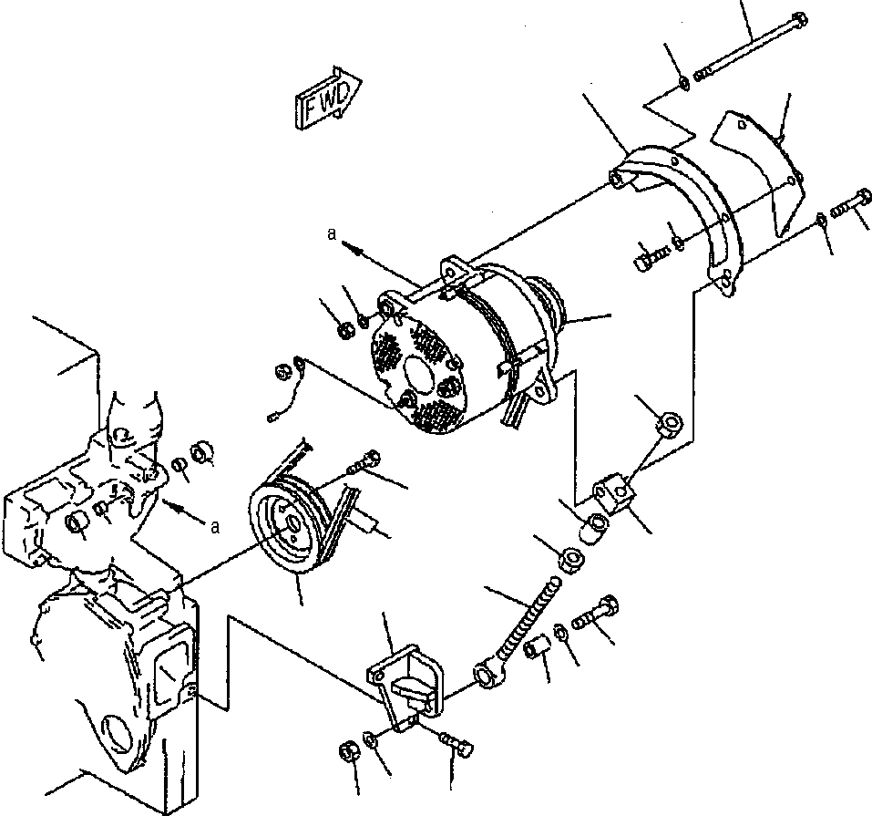 ALTERNATOR A. (50A) 600-825-5210 KOMATSU