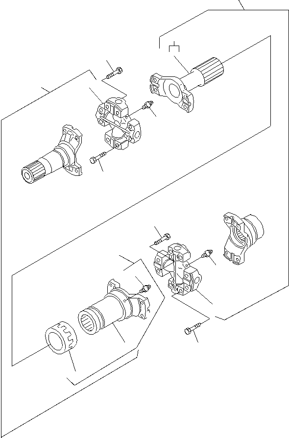 YOKE AND SHAFT A. 425-20-22650 KOMATSU