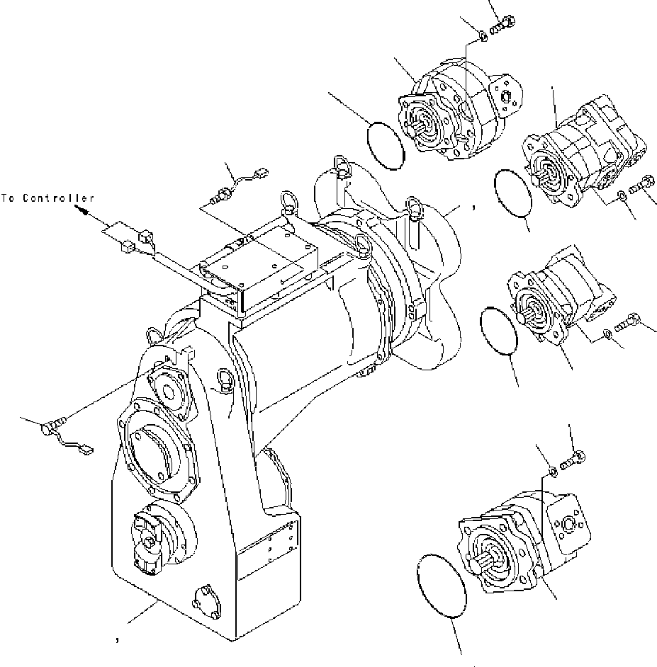 PUMP ASS'Y,(SAR(3)63+28) 705-52-30490 KOMATSU