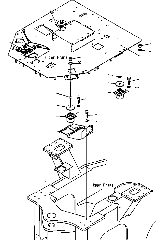 Опора левая 425-54-23211 KOMATSU