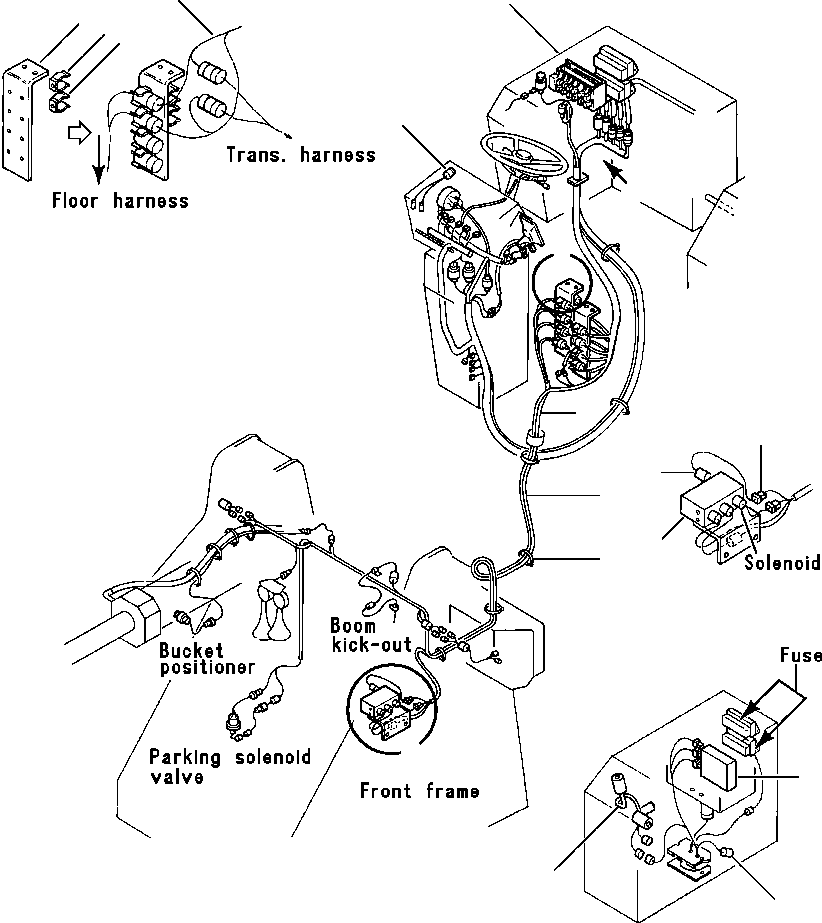 HARNESS, FLOOR (E.C.S.S.) 421-S99-1730 KOMATSU