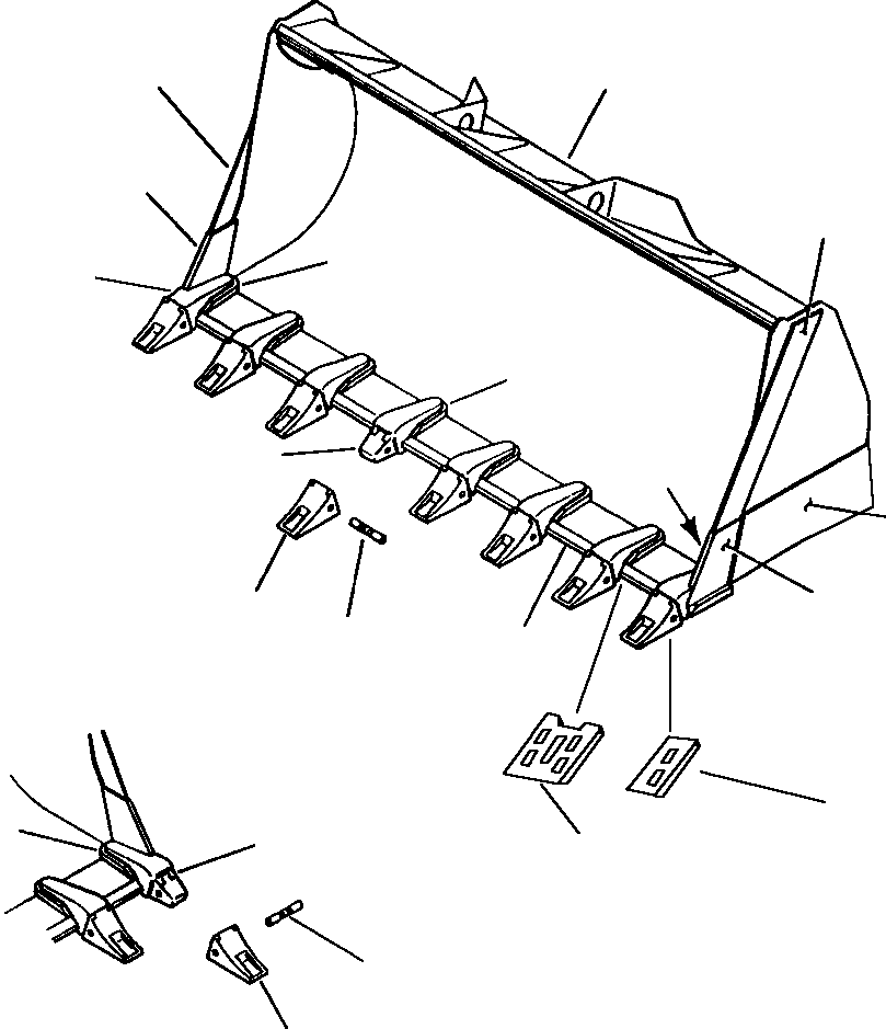 PLATE, R.H. (WELDED) 425-70-A2160 KOMATSU