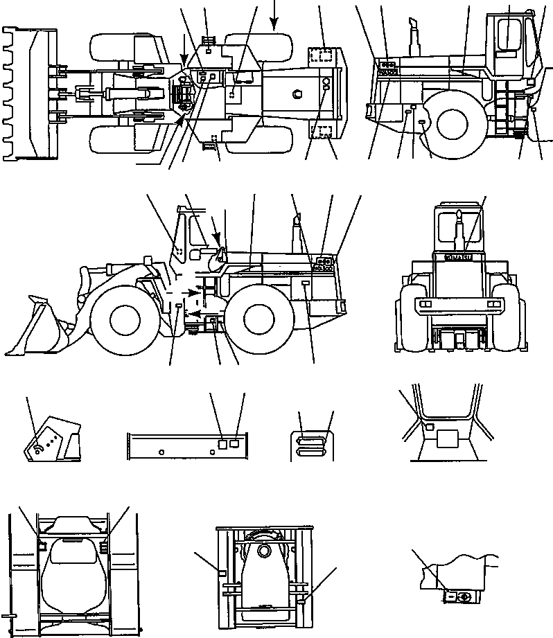 Табличка смазки 425-93-11610 KOMATSU