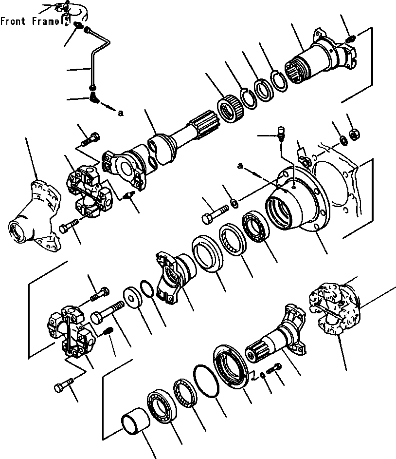 YOKE AND SHAFT A. 425-20-13650 KOMATSU