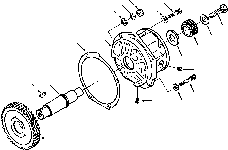 NUT, REGULAR HEXAGON (3/8 - 24) C 1 522 KOMATSU