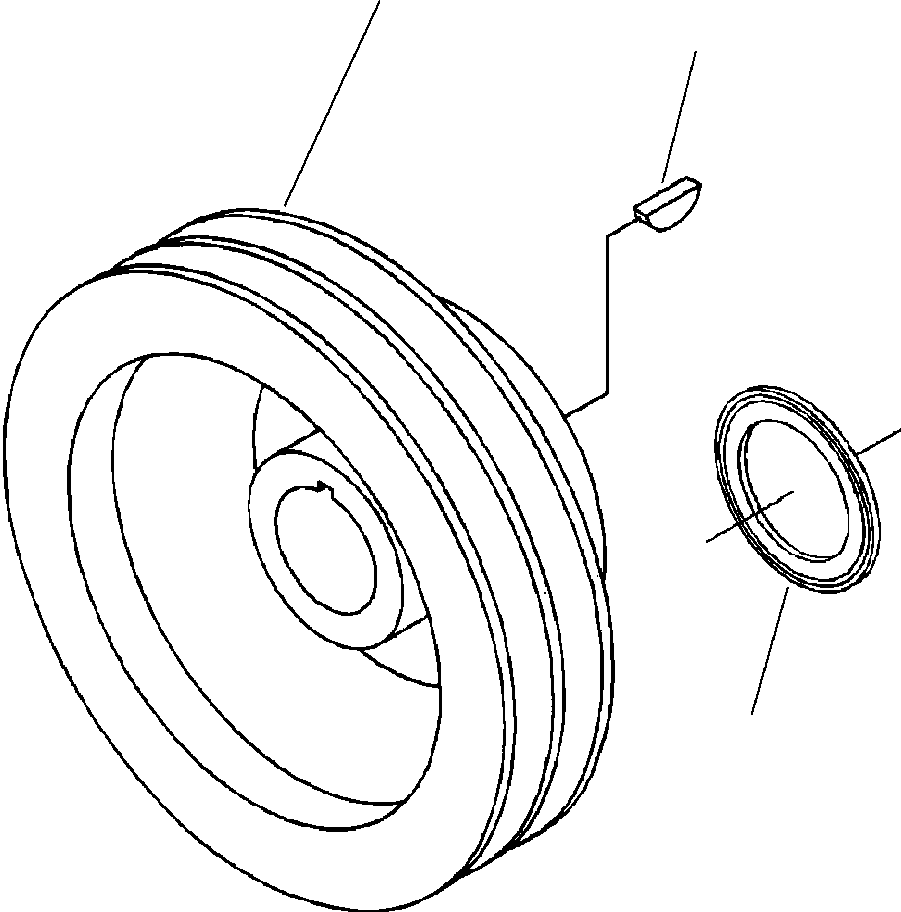 PULLEY, ACCESSORY DRIVE (FREON COMPRESSOR) 1310 150 H2 KOMATSU