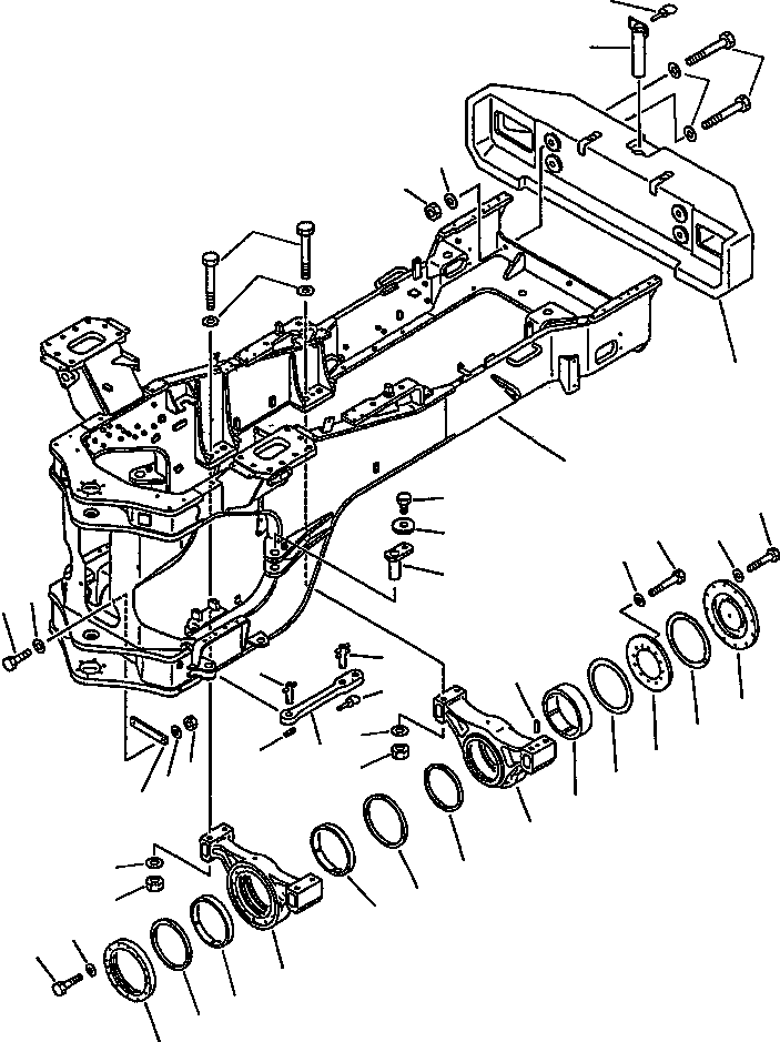 Задняя рама 426-46-12710 KOMATSU
