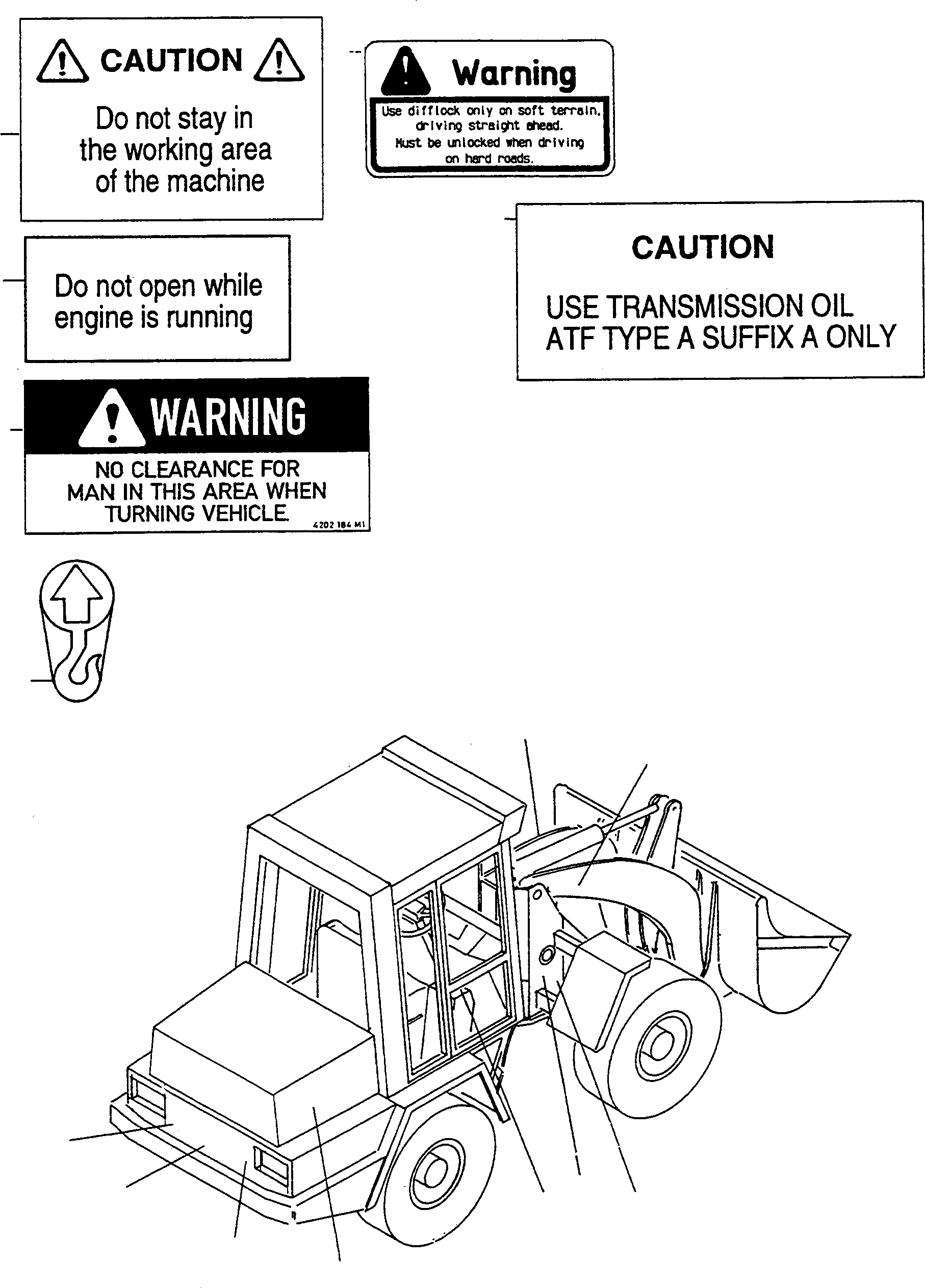 NOTE PLATE 4228377M1 KOMATSU