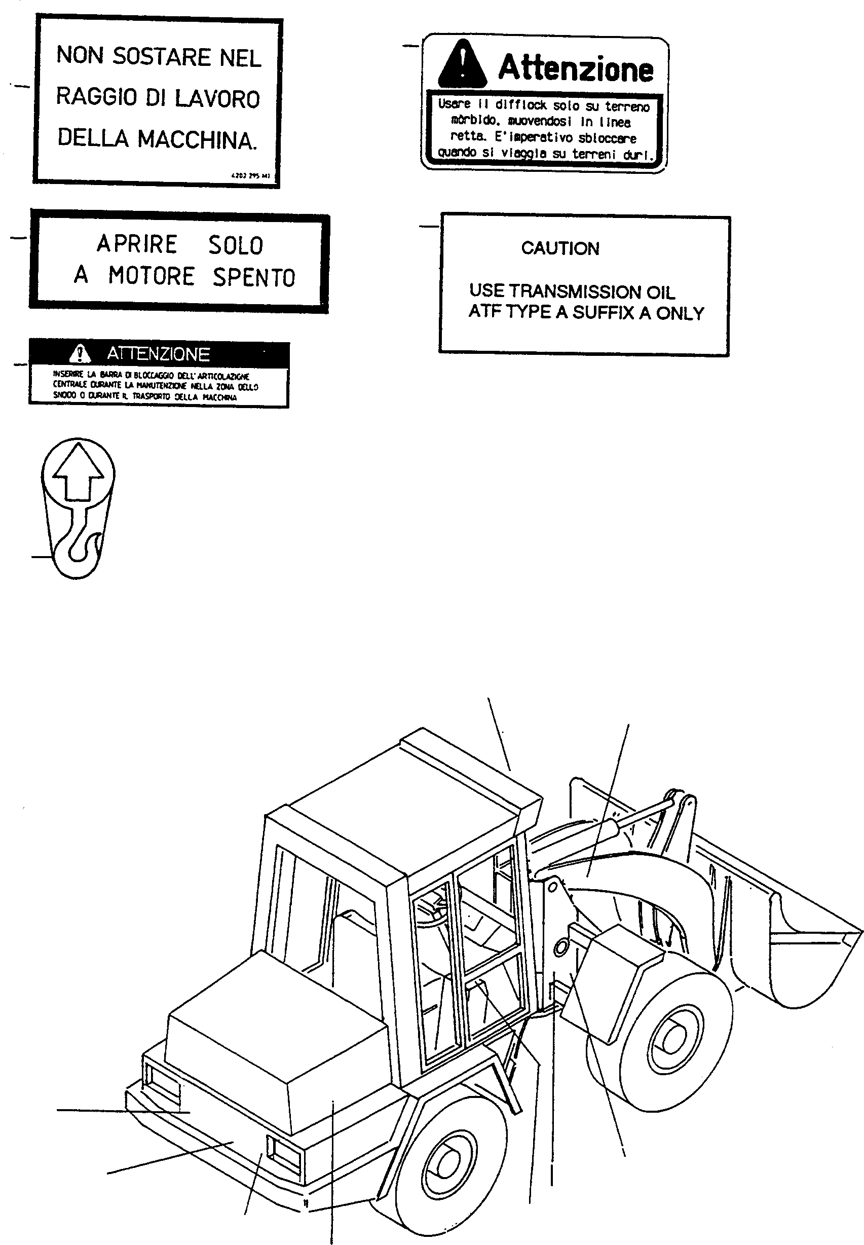 NOTE PLATE 4228376M1 KOMATSU