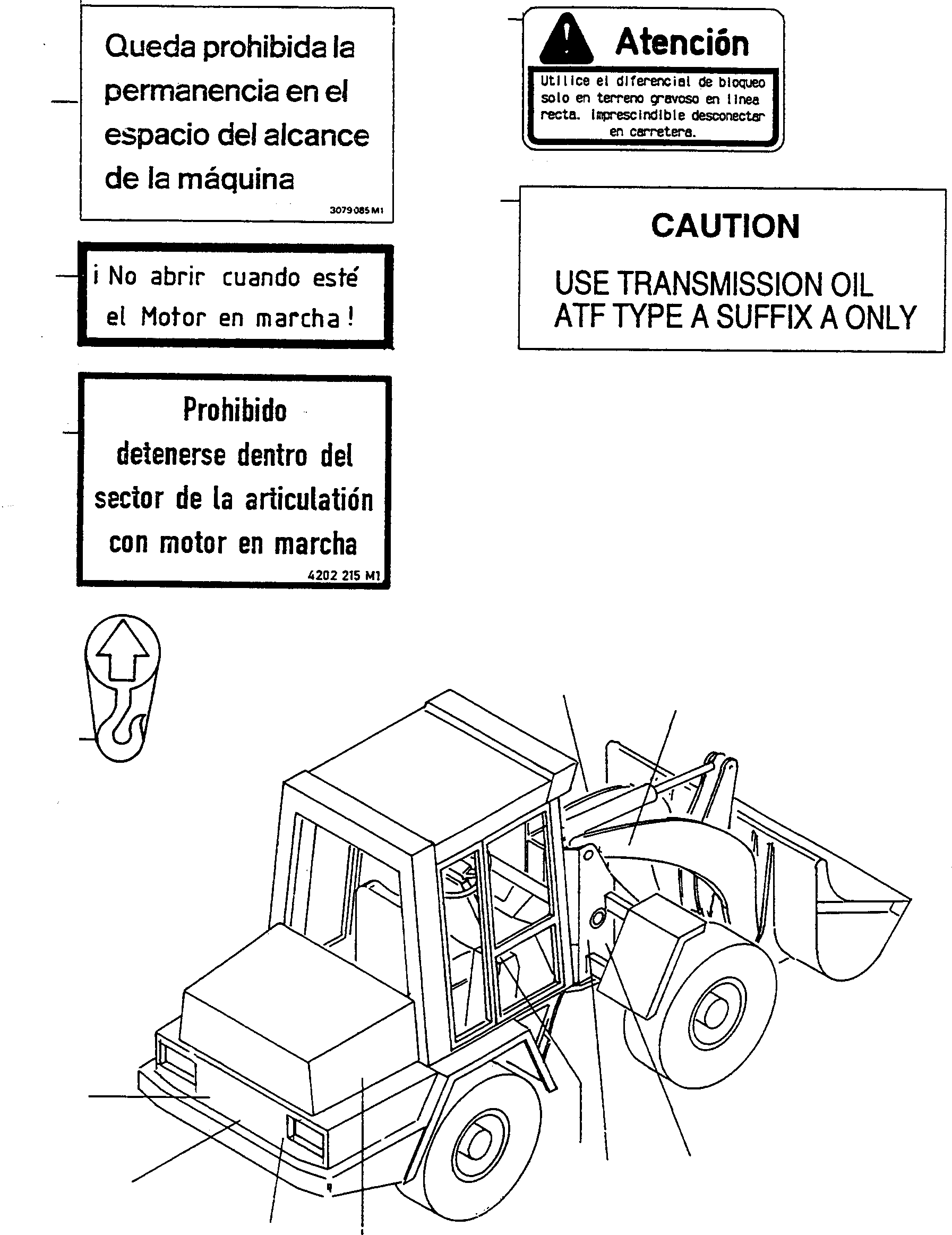 NOTE PLATE 4228379M1 KOMATSU