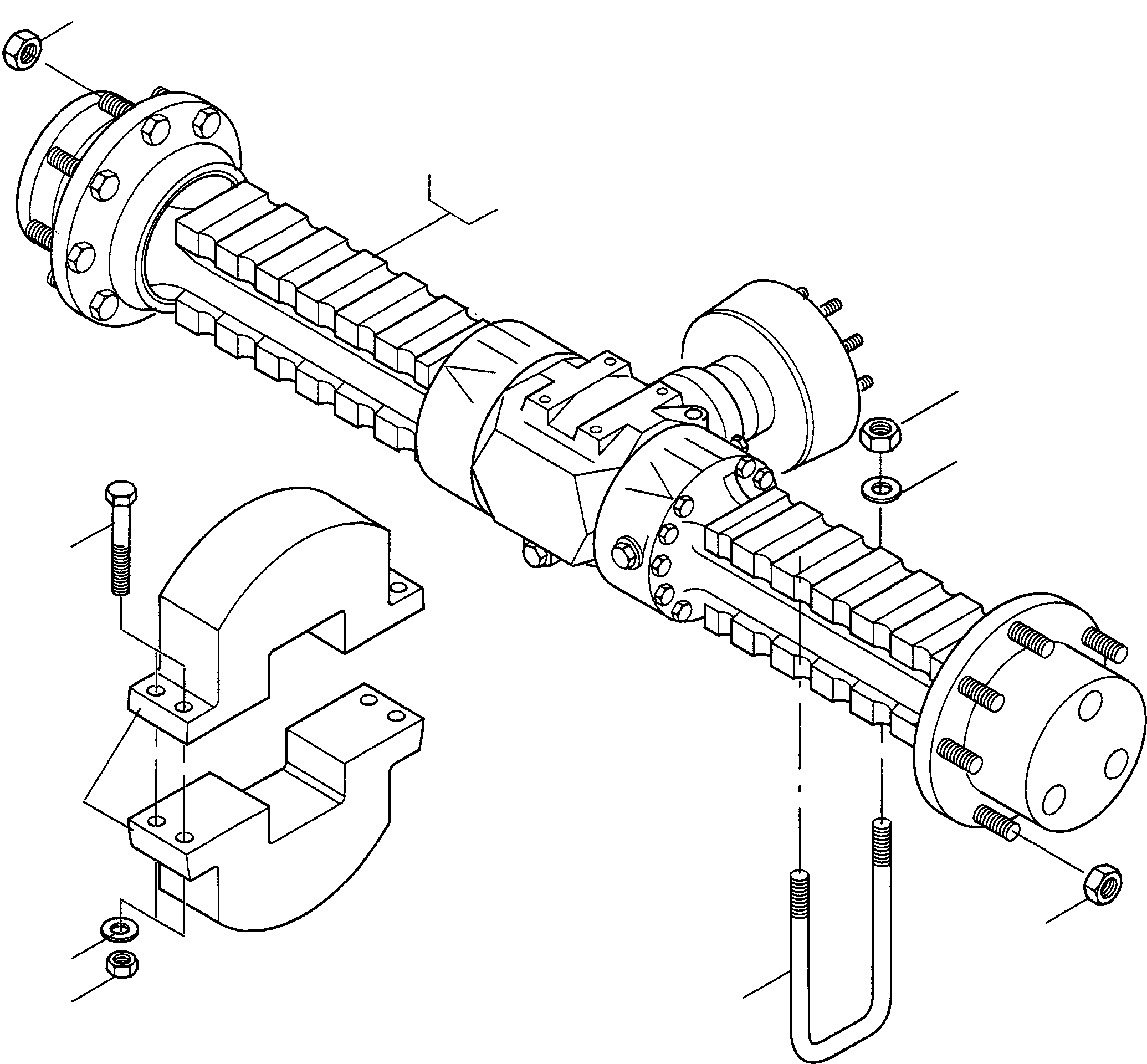FRONT AXLE 42T-22-10100 KOMATSU