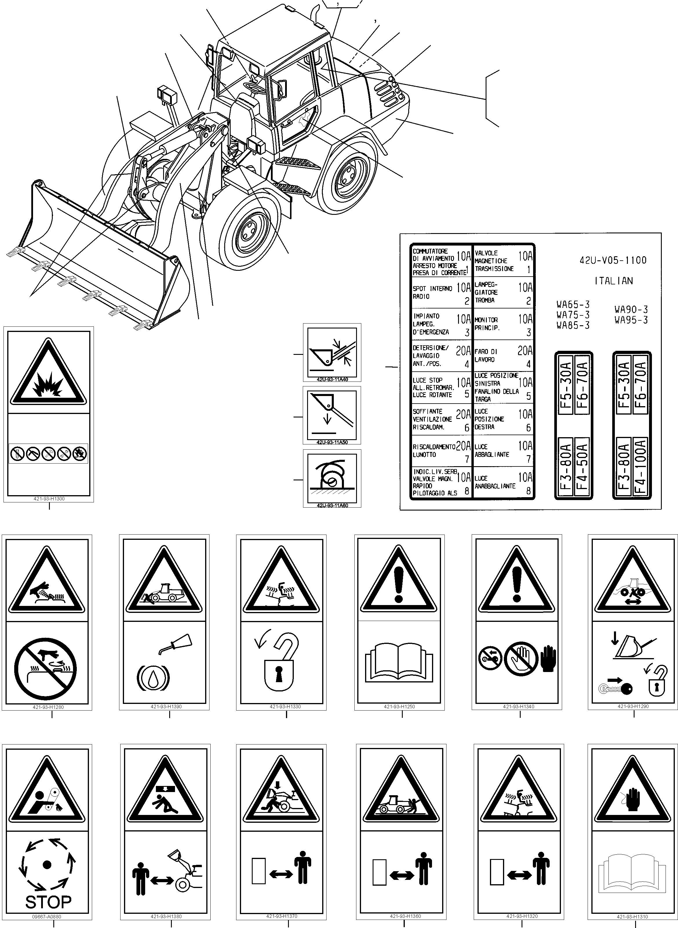 Наклейка 42U-V05-1100 KOMATSU