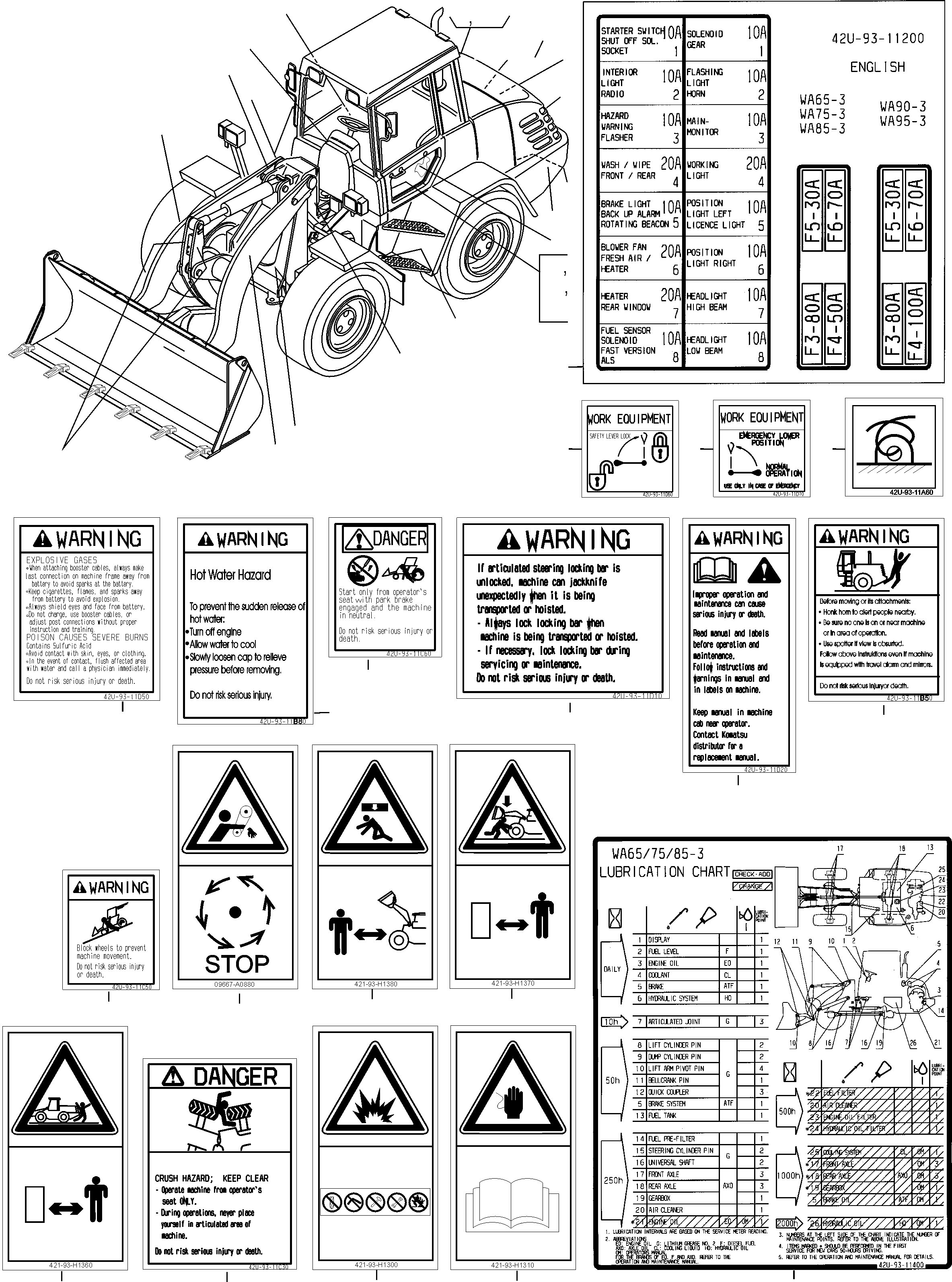 Наклейка 42U-93-11D70 KOMATSU