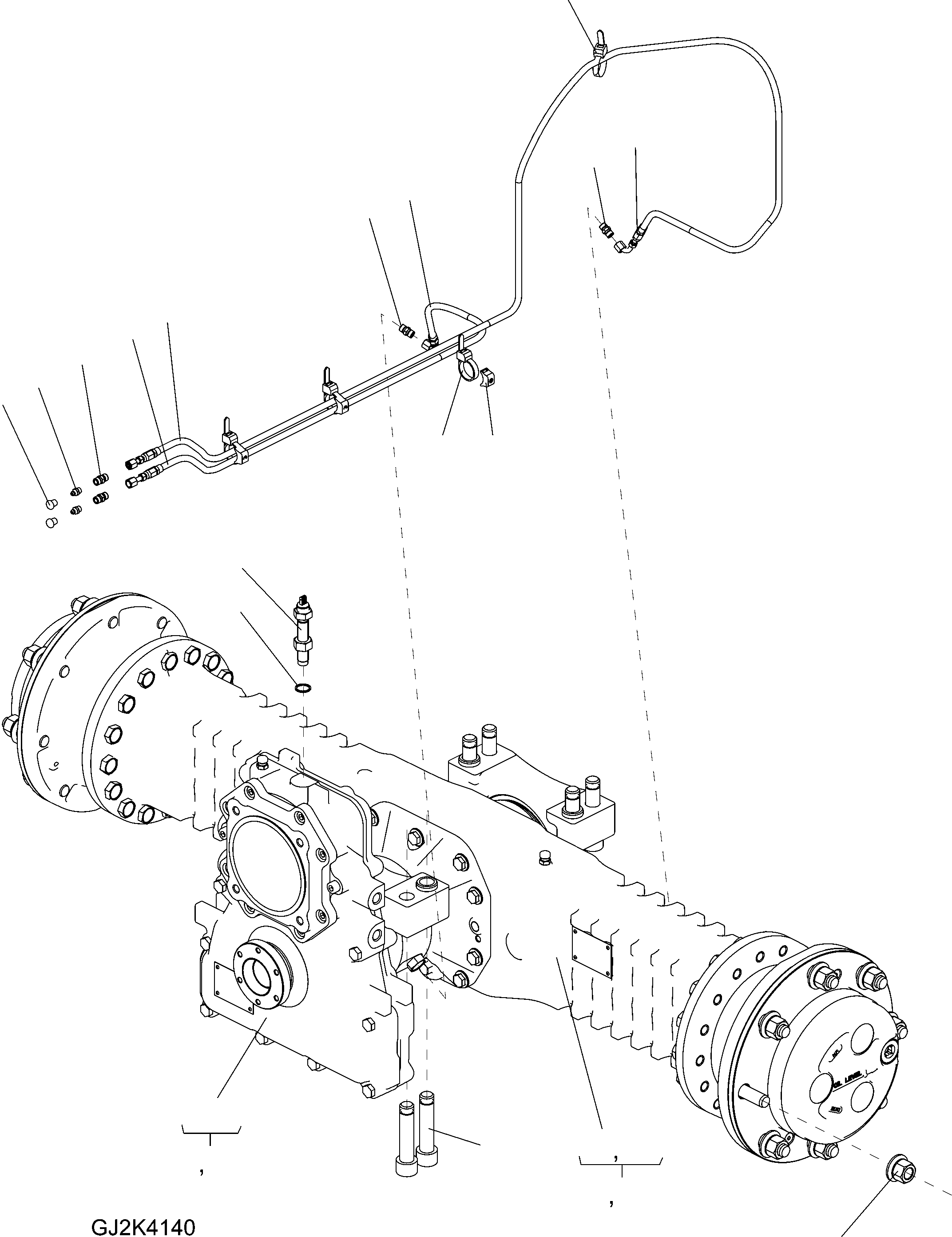 REAR AXLE 42T-23-21130 KOMATSU