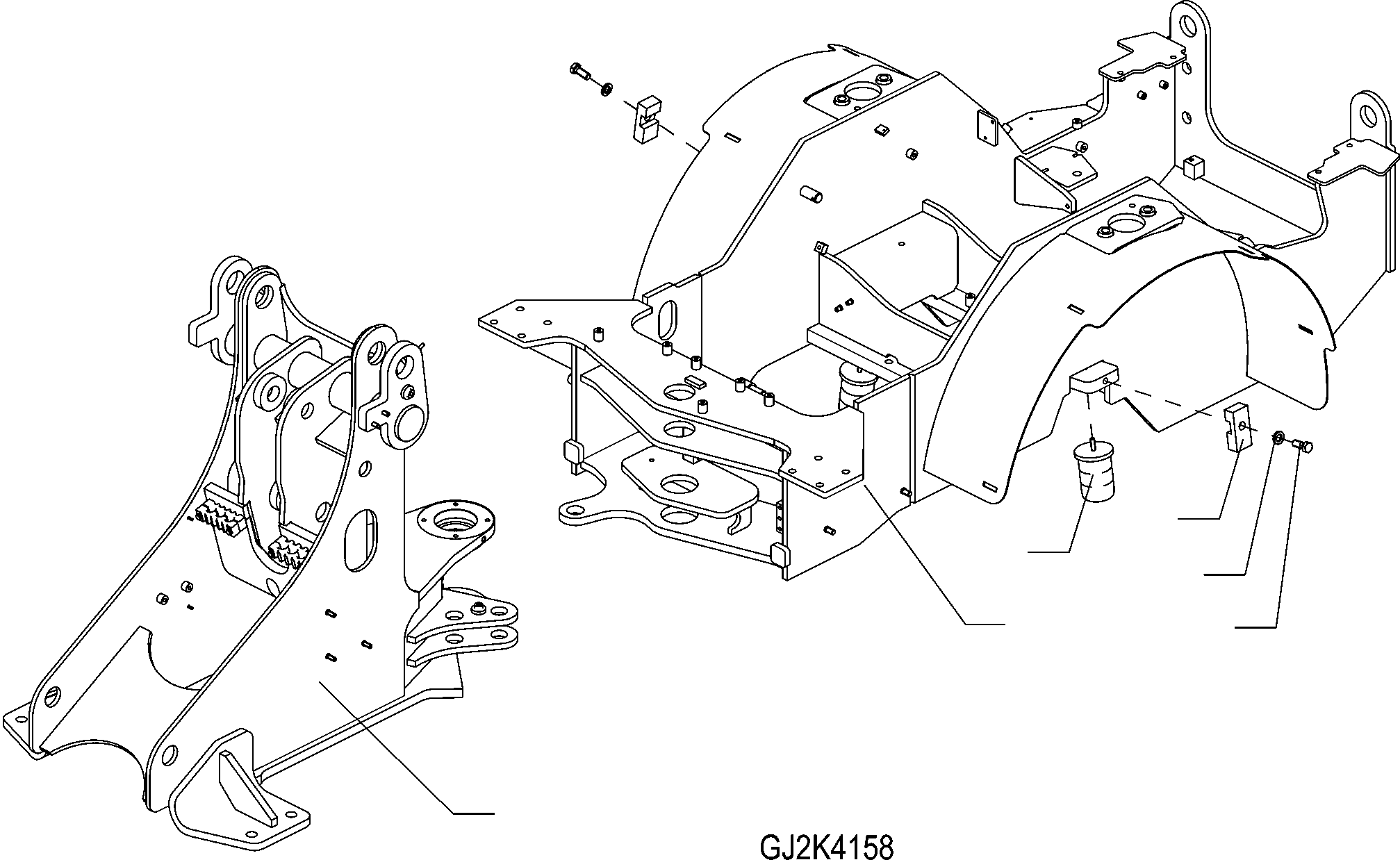 FRONT FRAME 42T-46-21050 KOMATSU