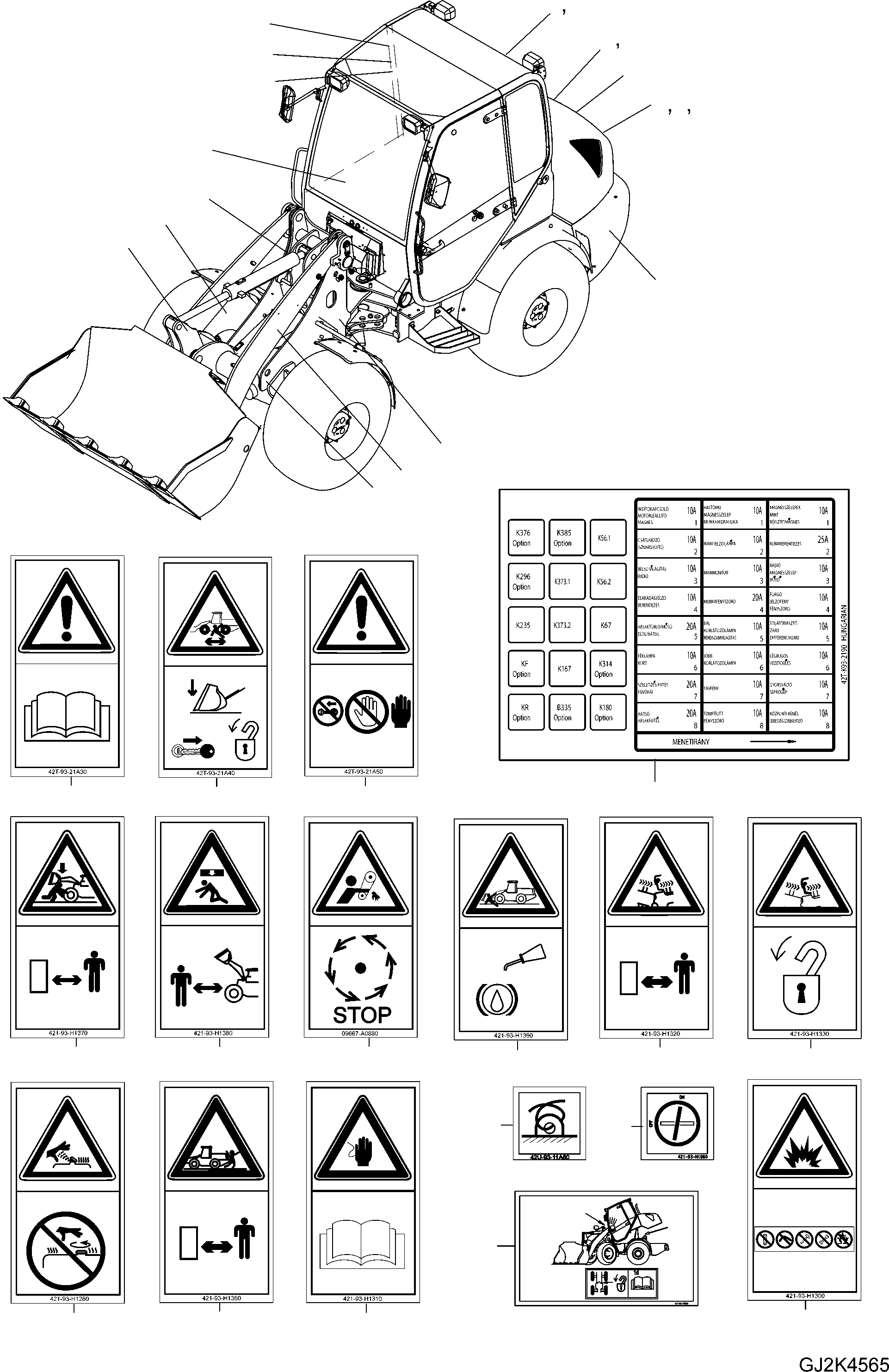 Наклейка 42T-K93-2190 KOMATSU