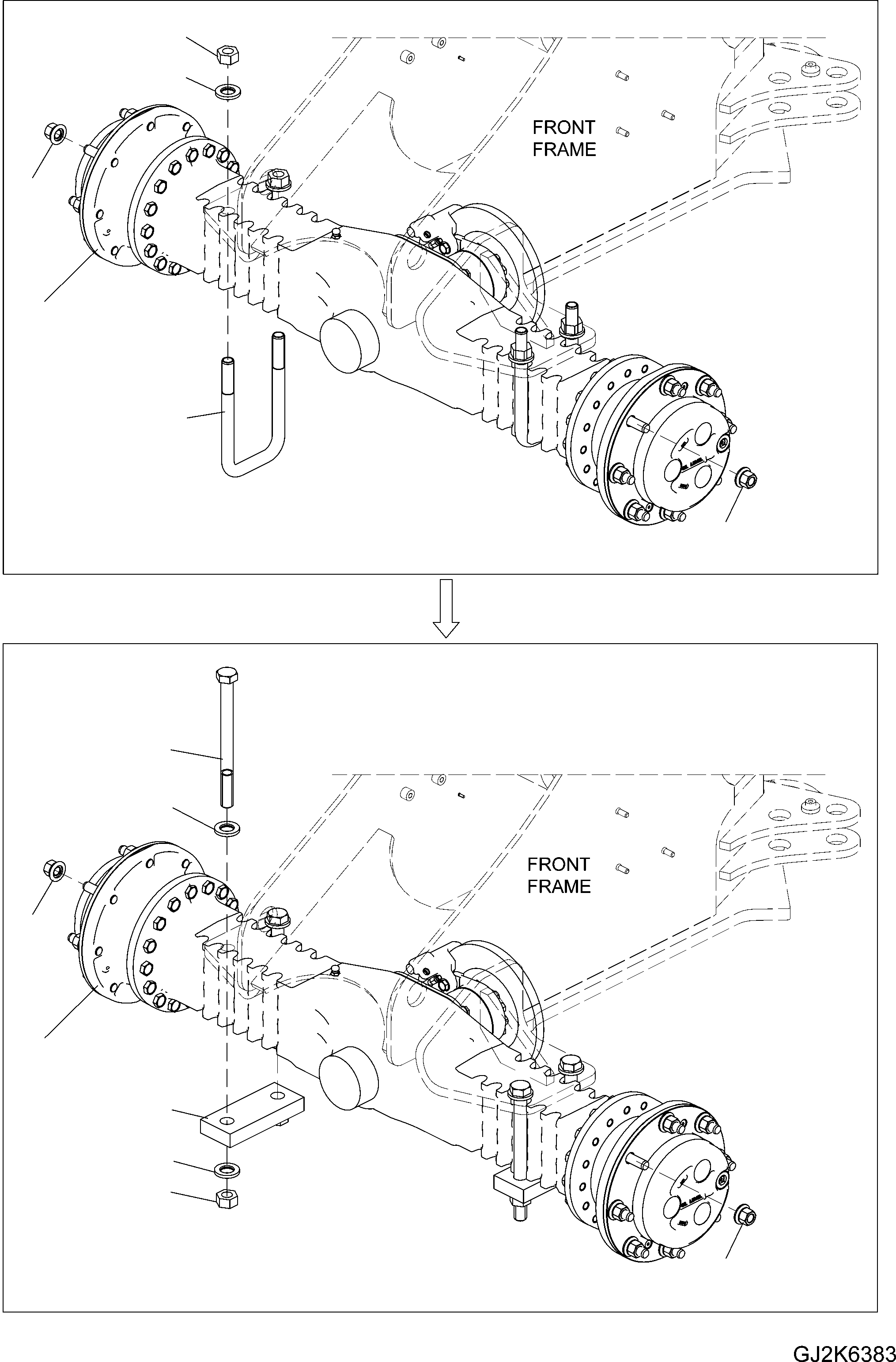 FRONT AXLE, (WITH 25% LIMITED SLIP) (\0\42T-22-21100) KOMATSU