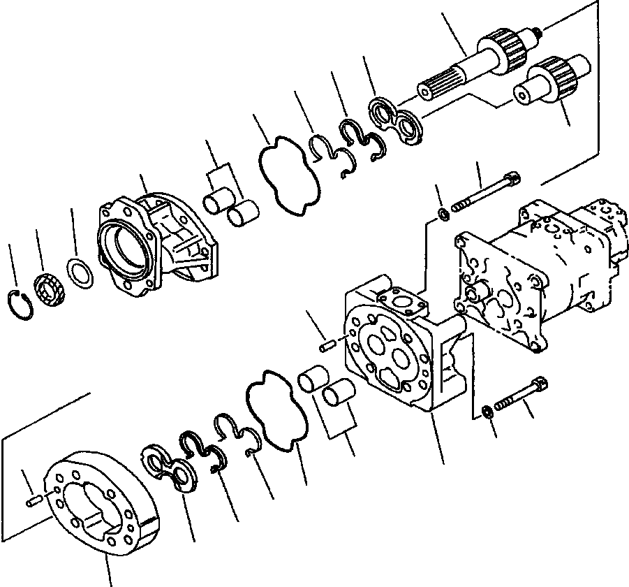 PUMP ASS'Y,(SAR160+28+20) 705-56-43010 KOMATSU