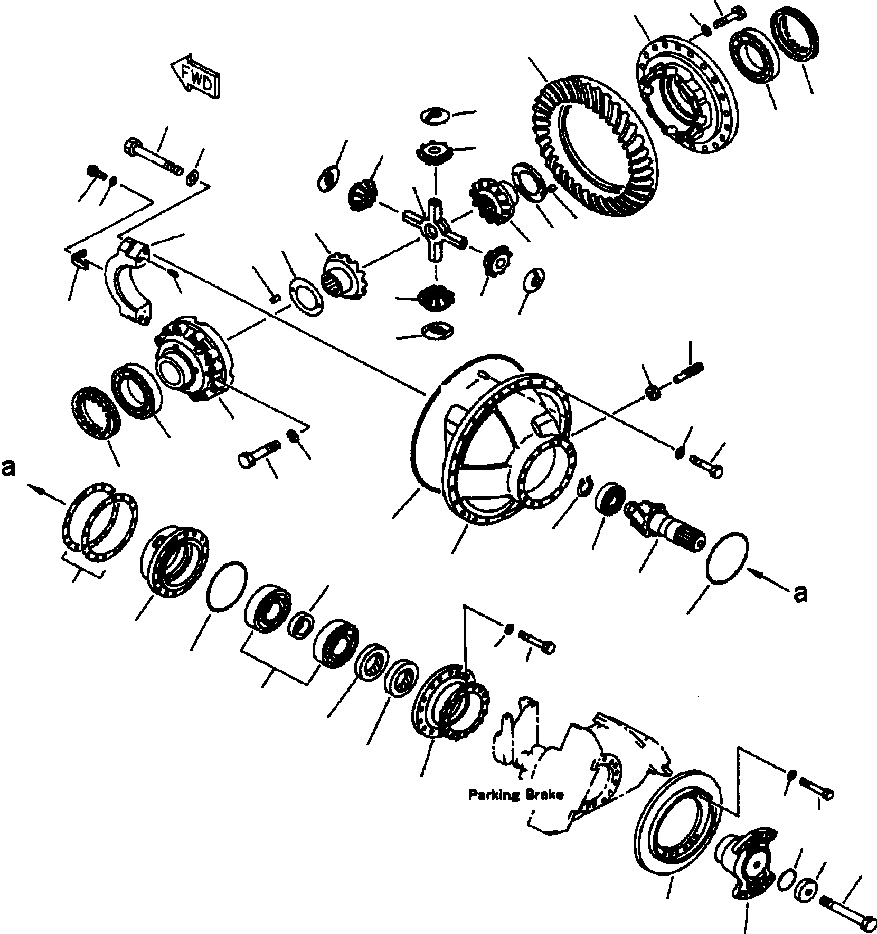 FRONT AXLE ASS'Y (428-22-1004) KOMATSU