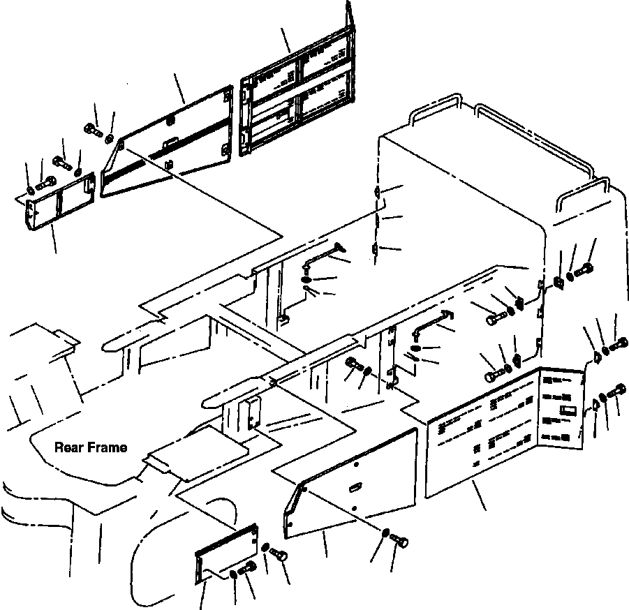 COVER, R. H 428-54-A3130 KOMATSU