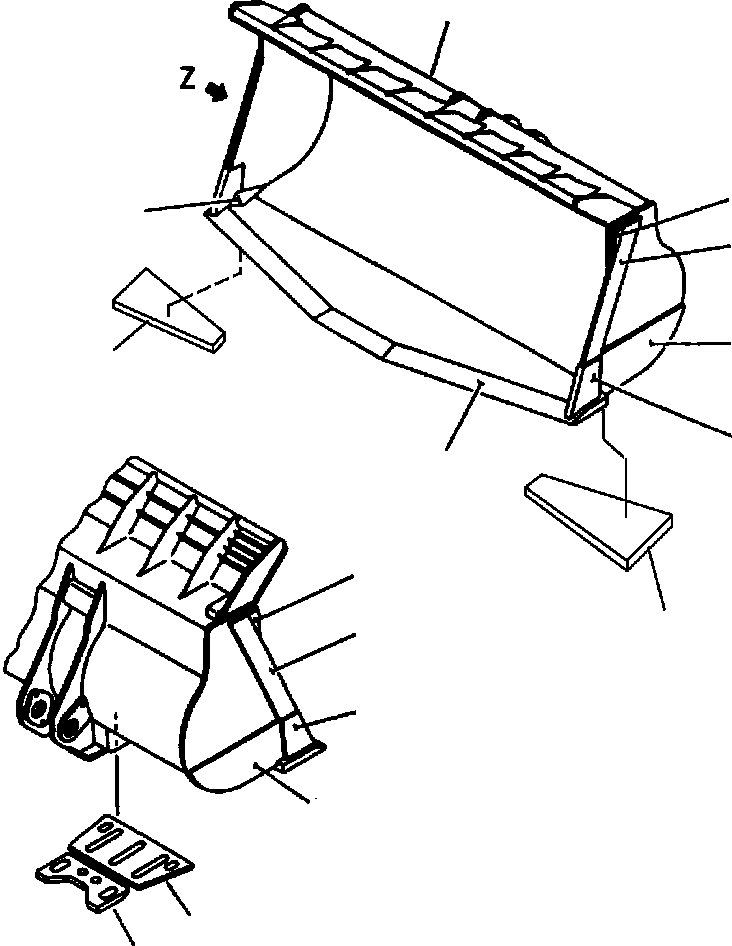 Ковш в сборе 428-809-1201 KOMATSU