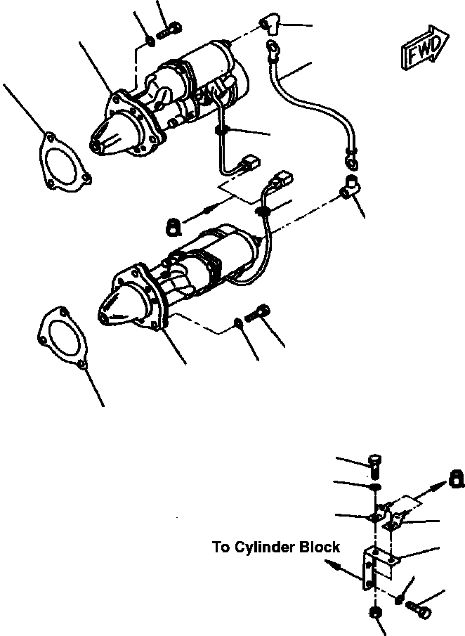 STARTING MOTOR ASS'Y,(7.5KW) (SEE FIG.A6210-B6A4) (600-813-7111) KOMATSU