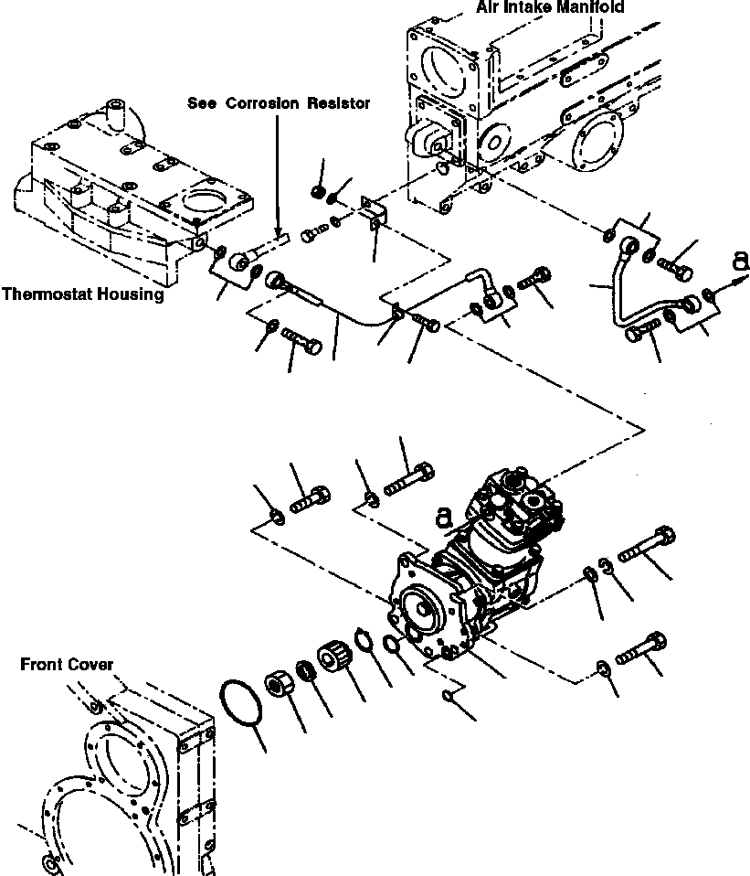 Трубка 6162-85-6980 KOMATSU