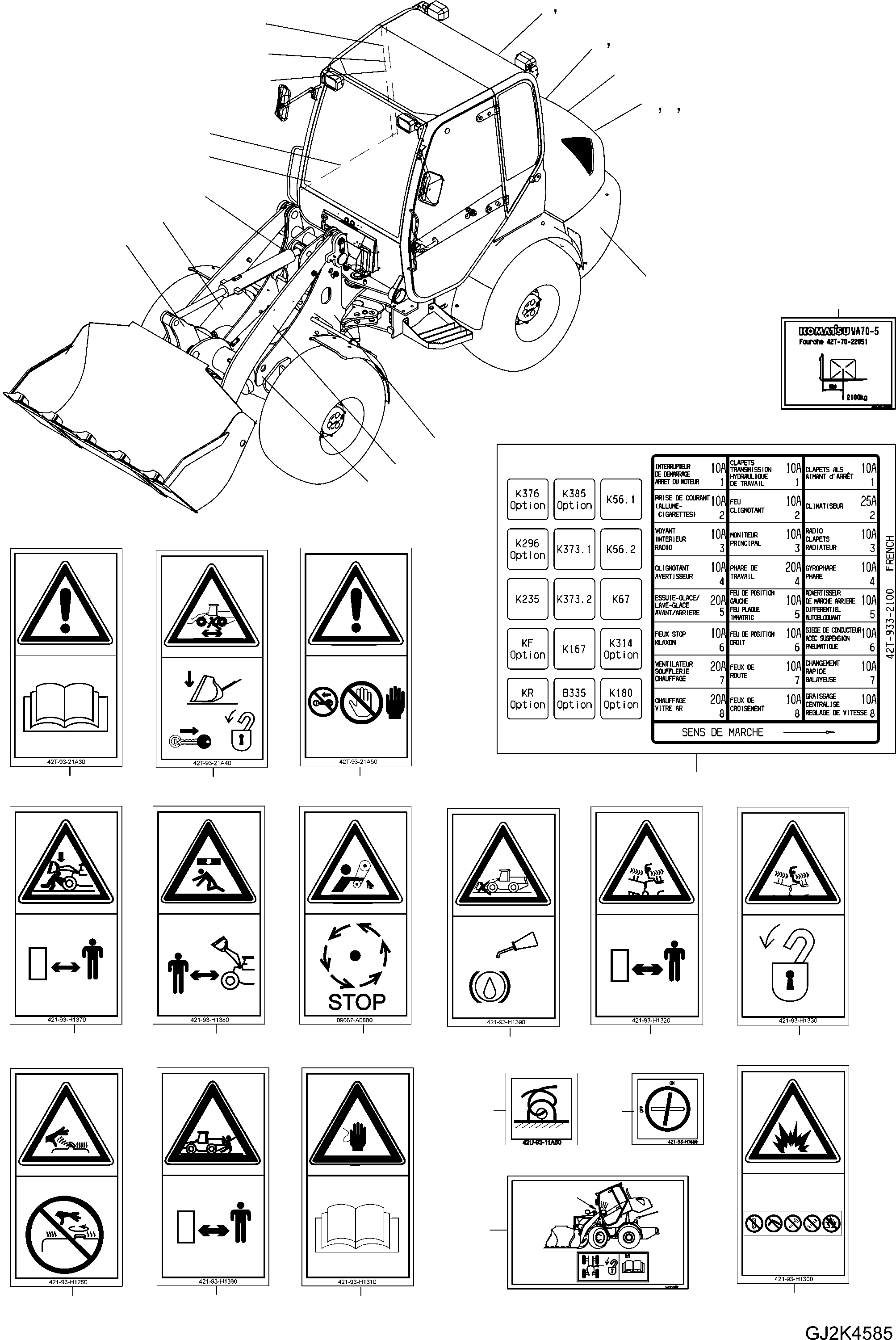 Наклейка 42T-93-21C91 KOMATSU