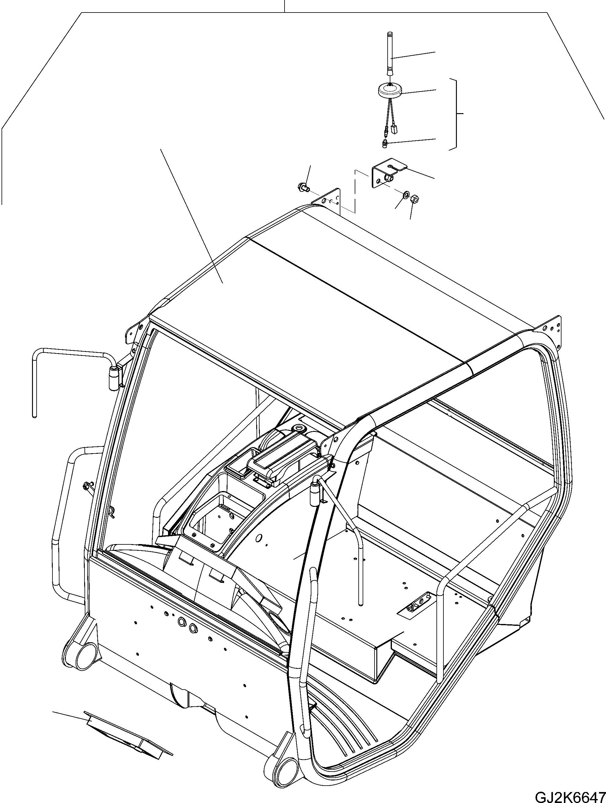 ROPS CAB ASSEMBLY, CANOPY (42U-56-31111) KOMATSU