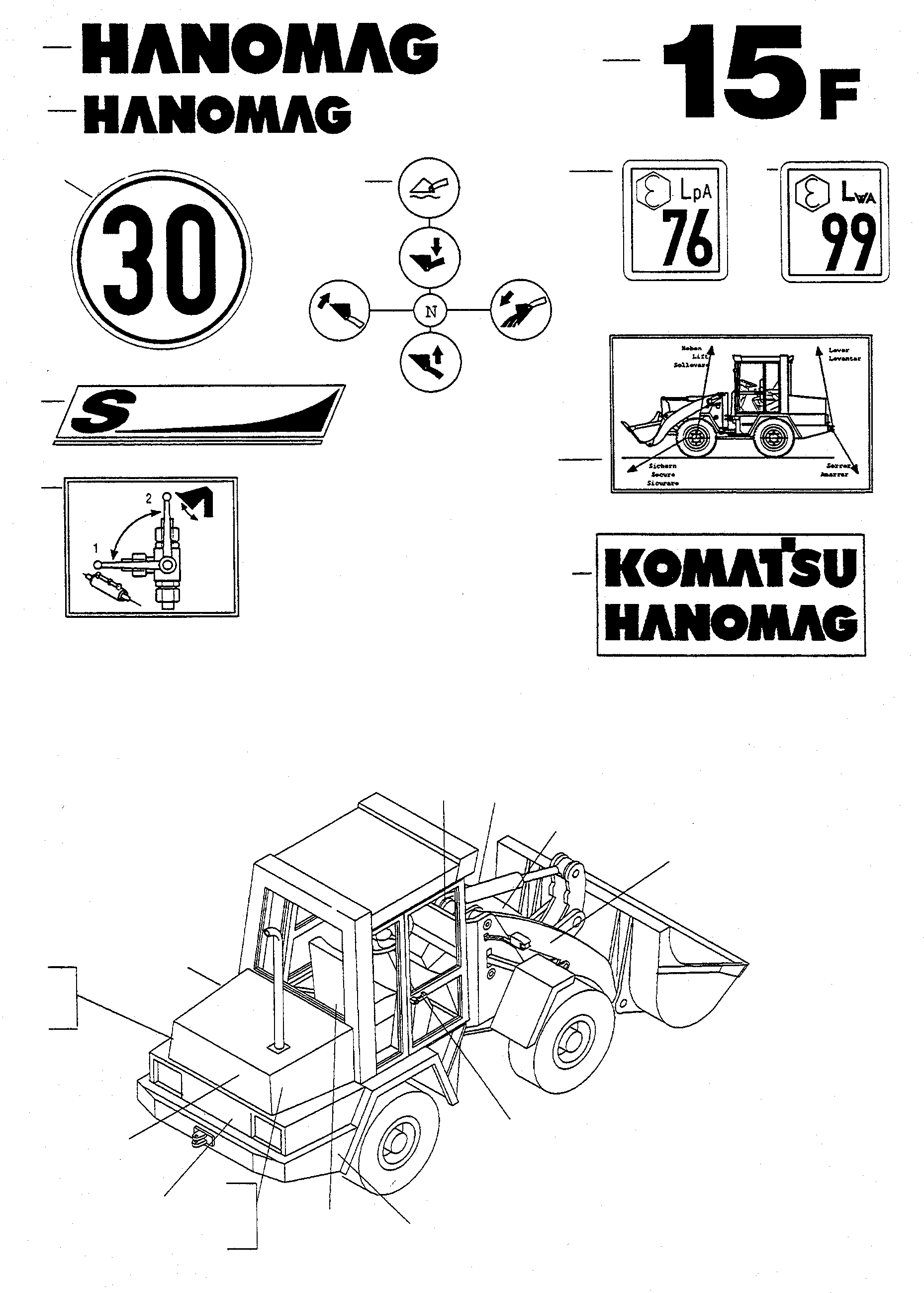 NOTE PLATE 4229232M1 KOMATSU