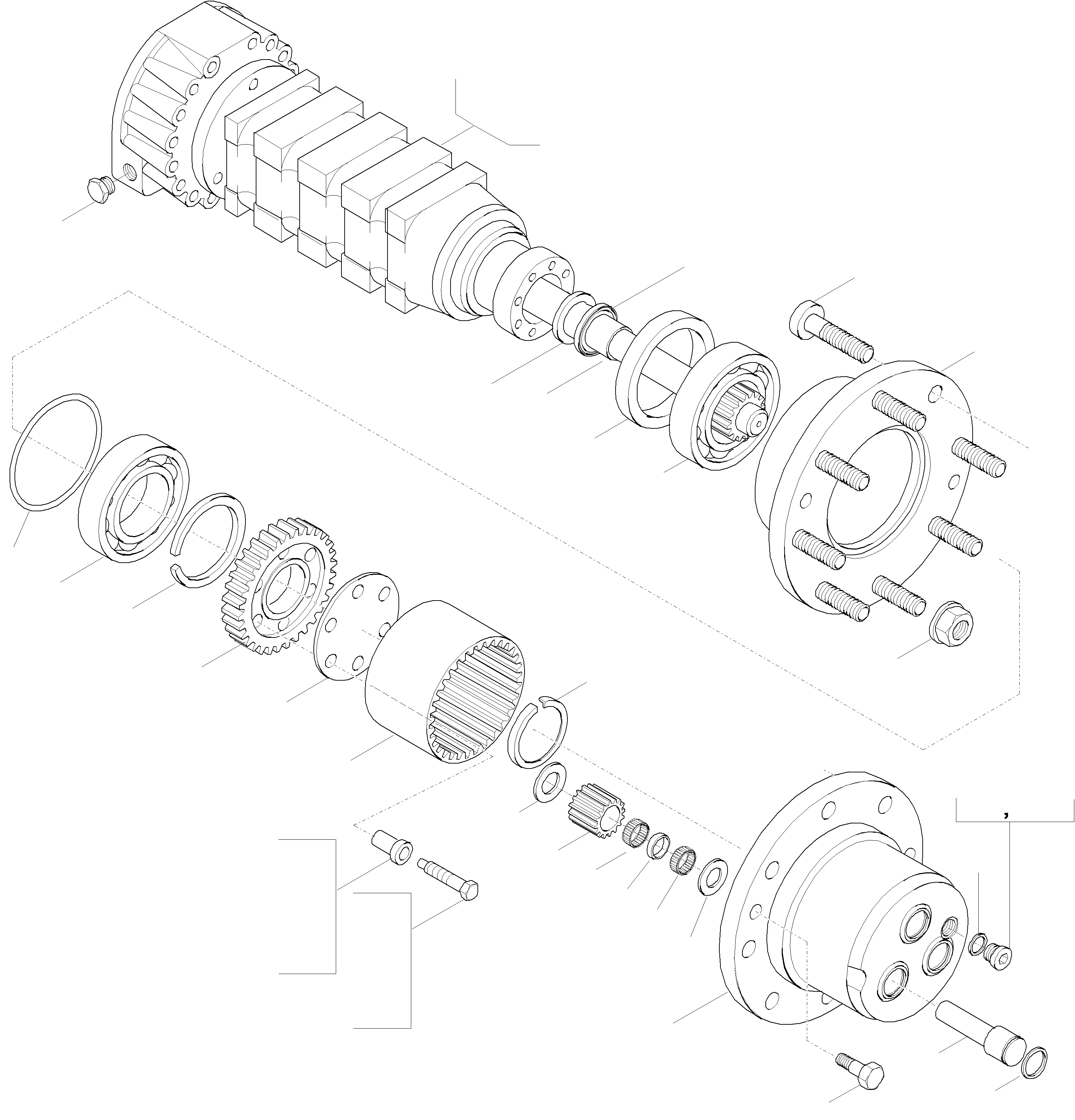 Вал 42U-22-H0P35 KOMATSU
