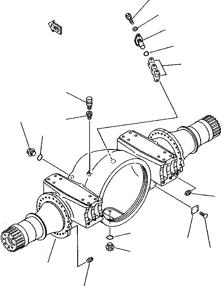 FRONT AXLE ASS'Y 427-22-10001 KOMATSU