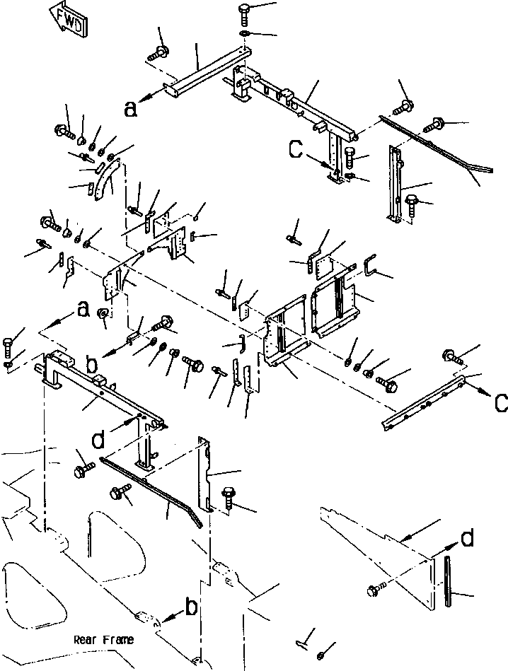 BRACKET, L. H 427-54-11233 KOMATSU