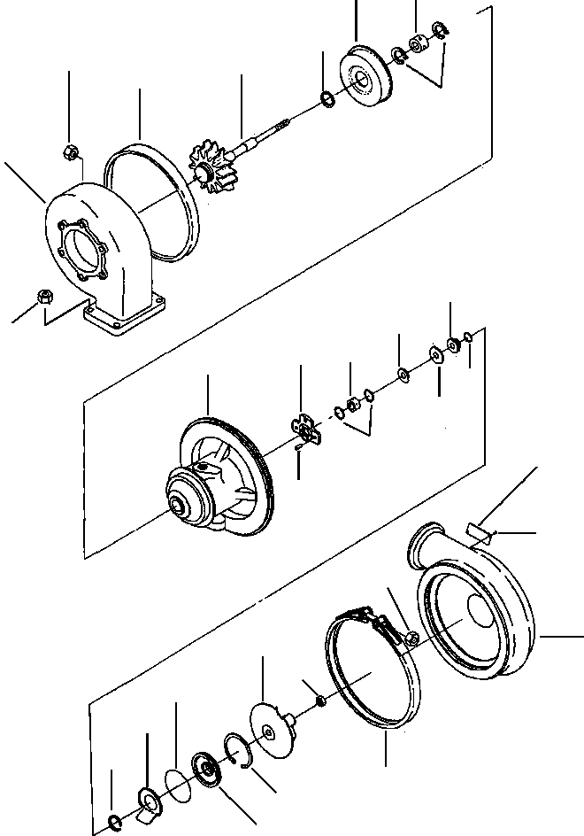 TURBOCHARGER ASSEMBLY 6216-84-1200 KOMATSU