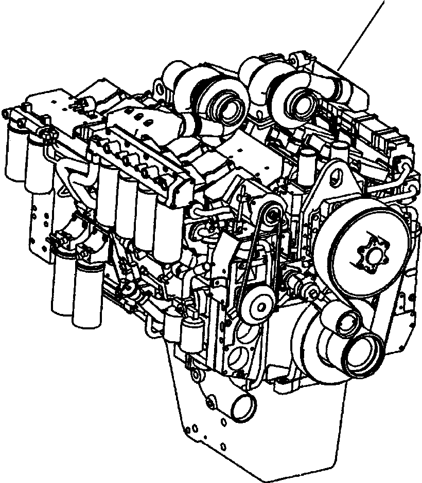 ENGINE, COMPLETE AND SERVICE (SA12V140Z-1) 427-01-A1300 KOMATSU