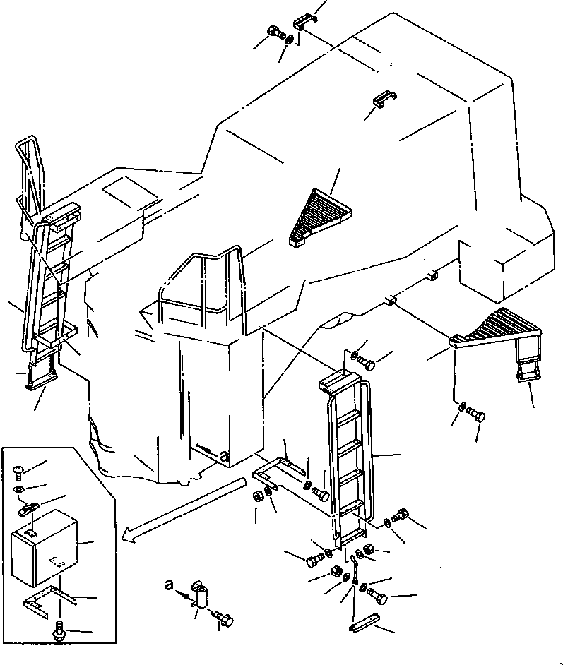 STEP,R.H. 427-54-12141 KOMATSU