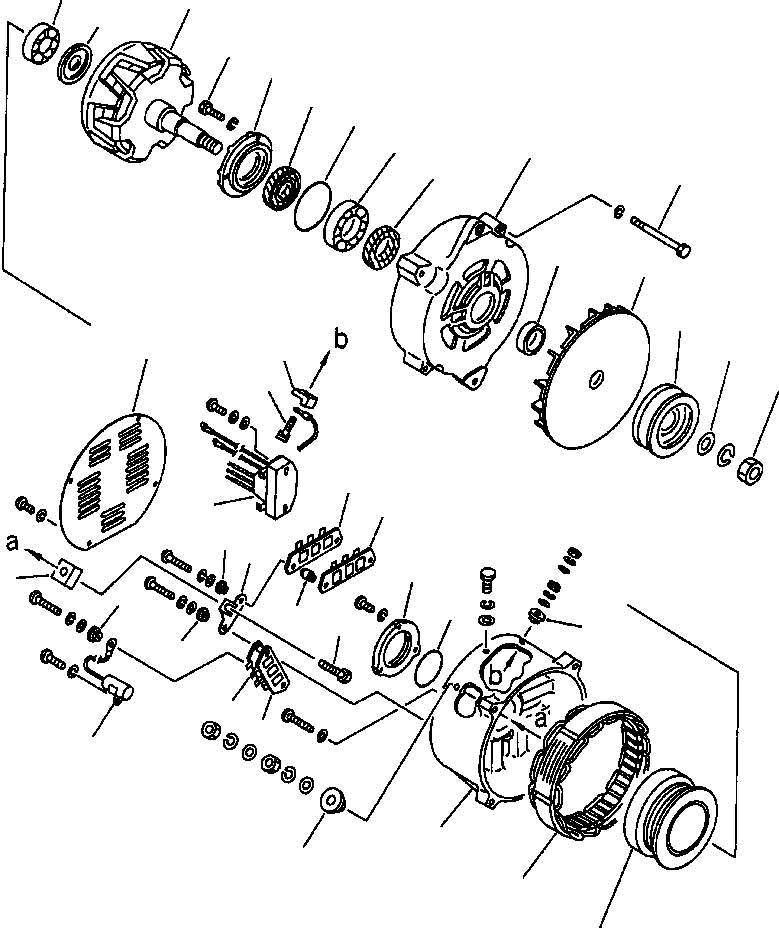 ALTERNATOR A. (75A) 600-821-9530 KOMATSU