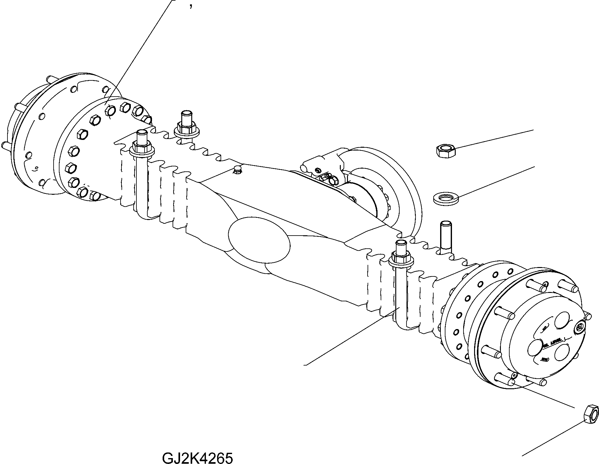 FRONT AXLE 42U-22-21110 KOMATSU