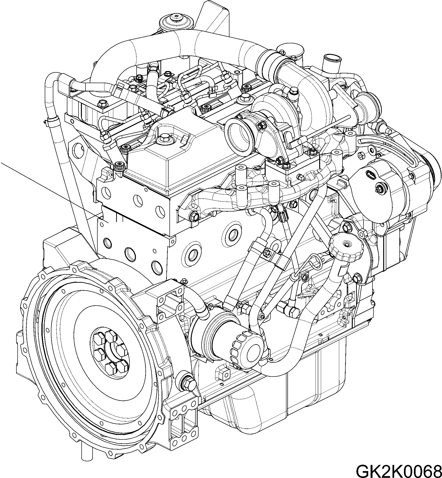 ENGINE, S4D95LE-5 6273-A0-HH10 KOMATSU
