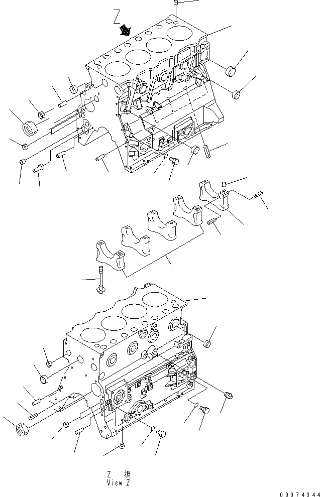 CYLINDER BLOCK ASSEMBLY 6274-21-1100 KOMATSU