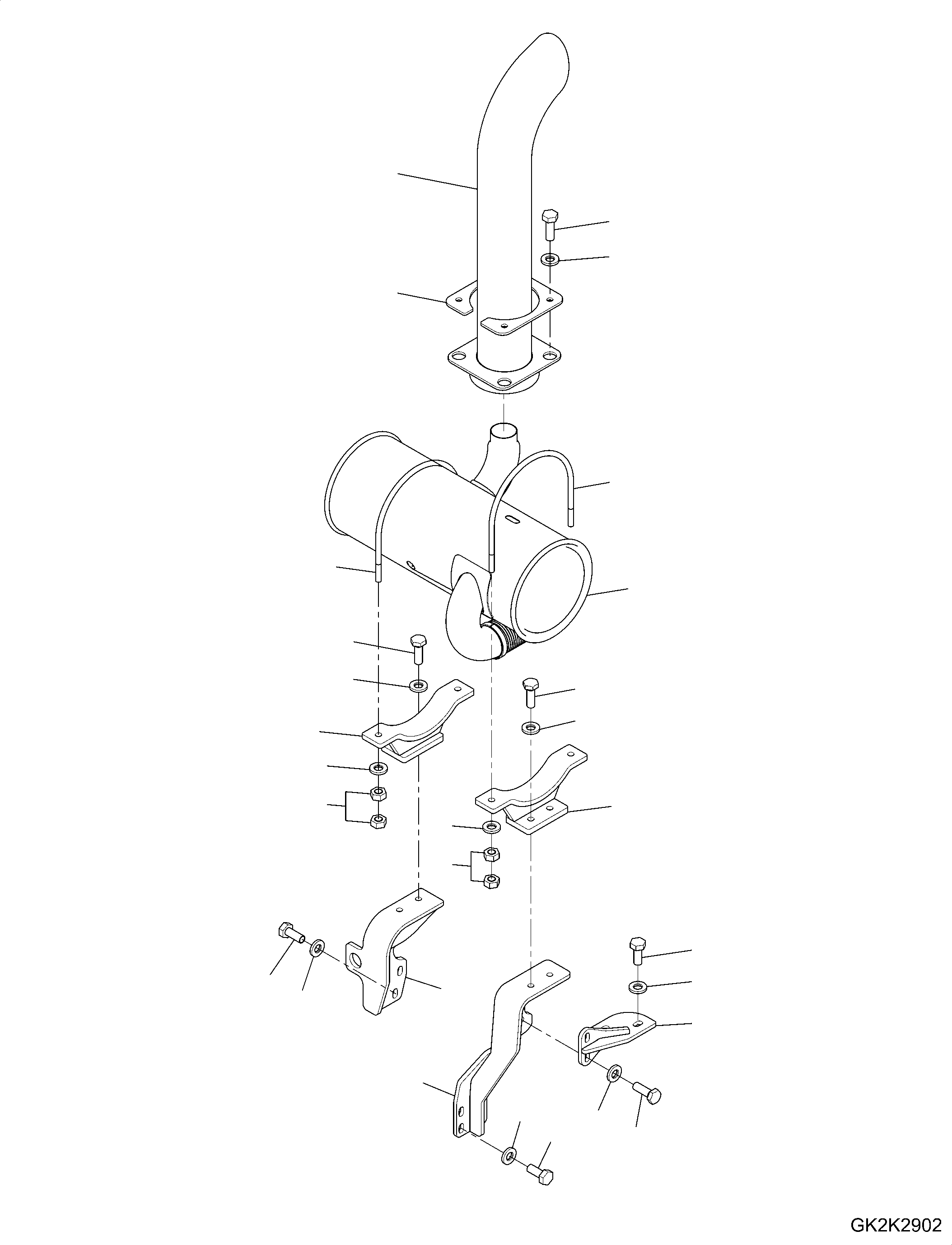 BRACKET, MUFFLER 42U-02-32110 KOMATSU