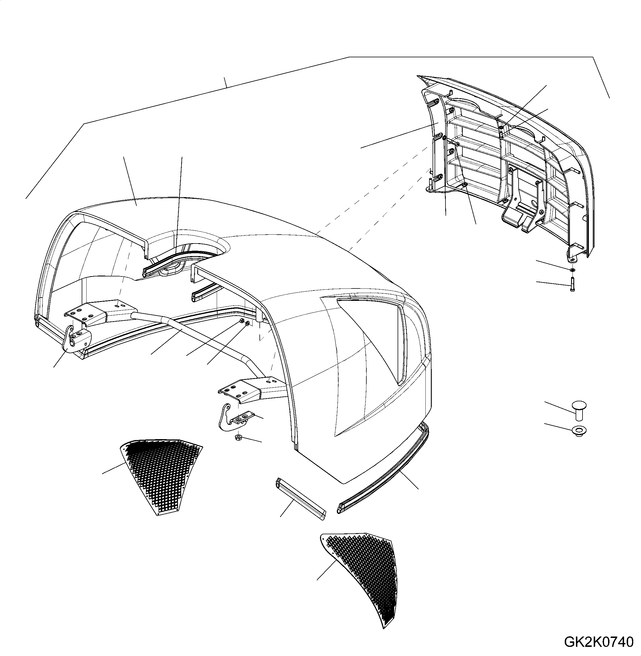 ENGINE HOOD ASSEMBLY 42U-54-31100 KOMATSU