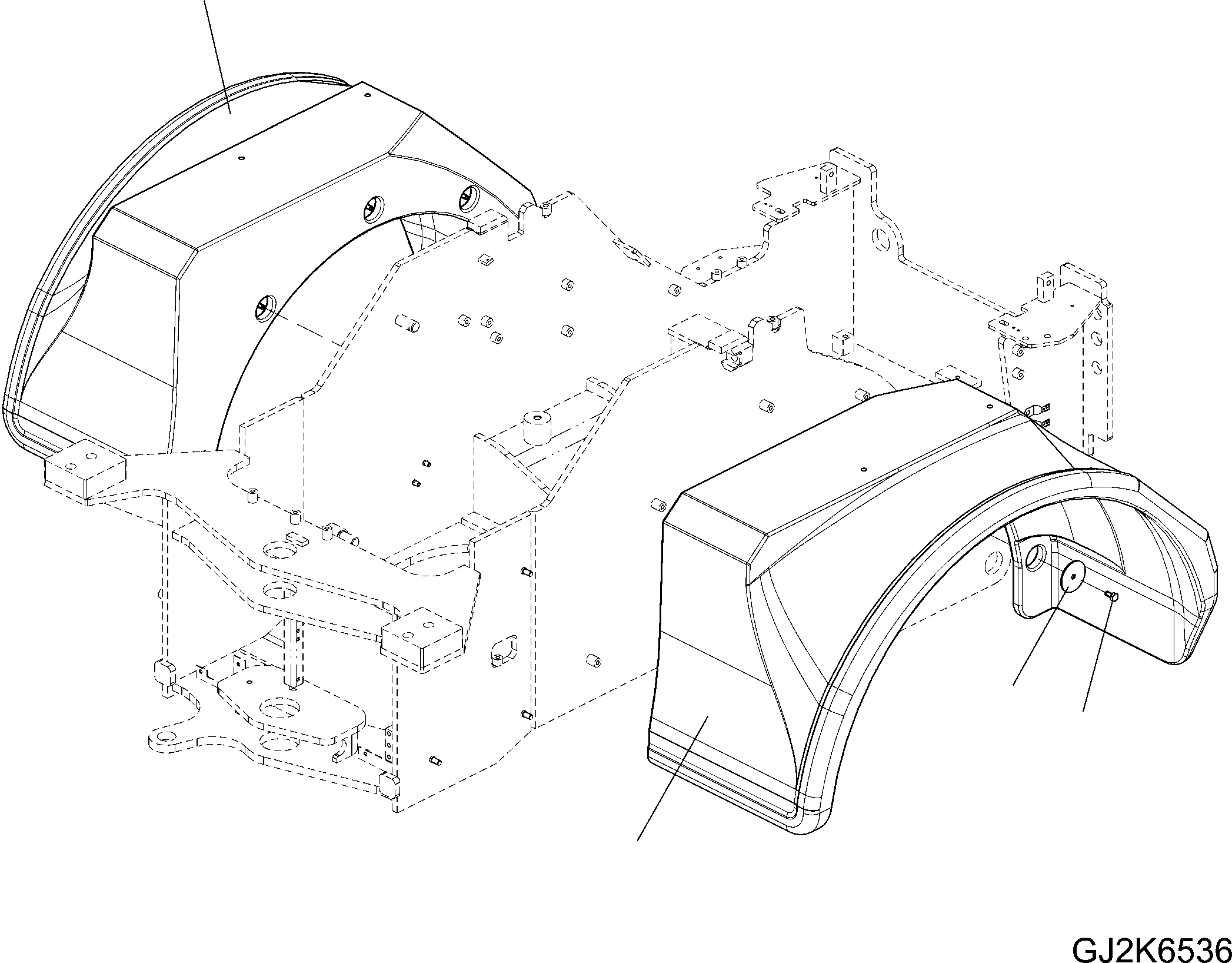 REAR FENDER, LHS 42U-54-34050 KOMATSU