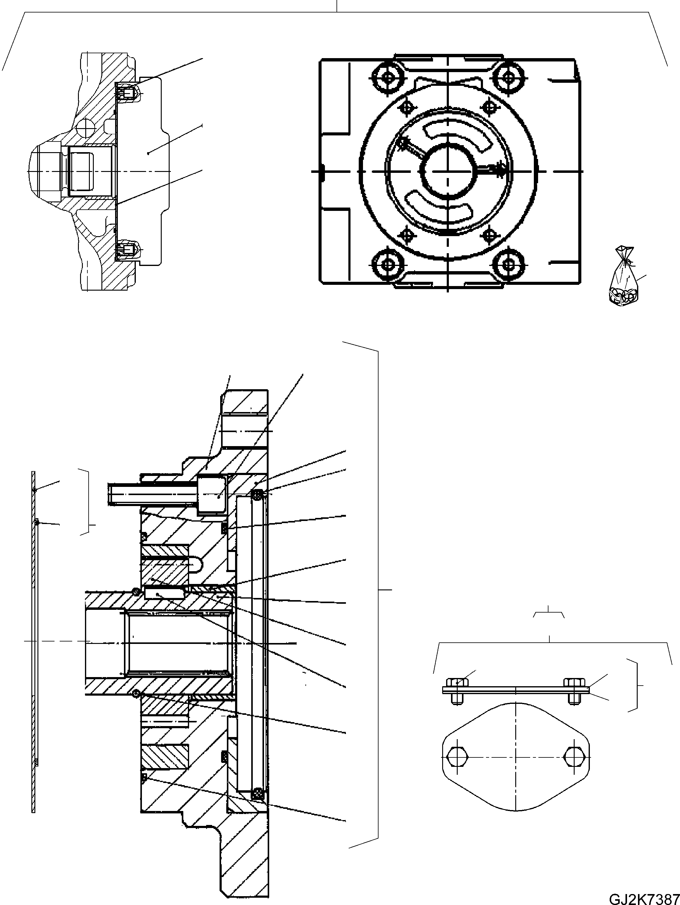 Фланец 42U-17-H0T39 KOMATSU