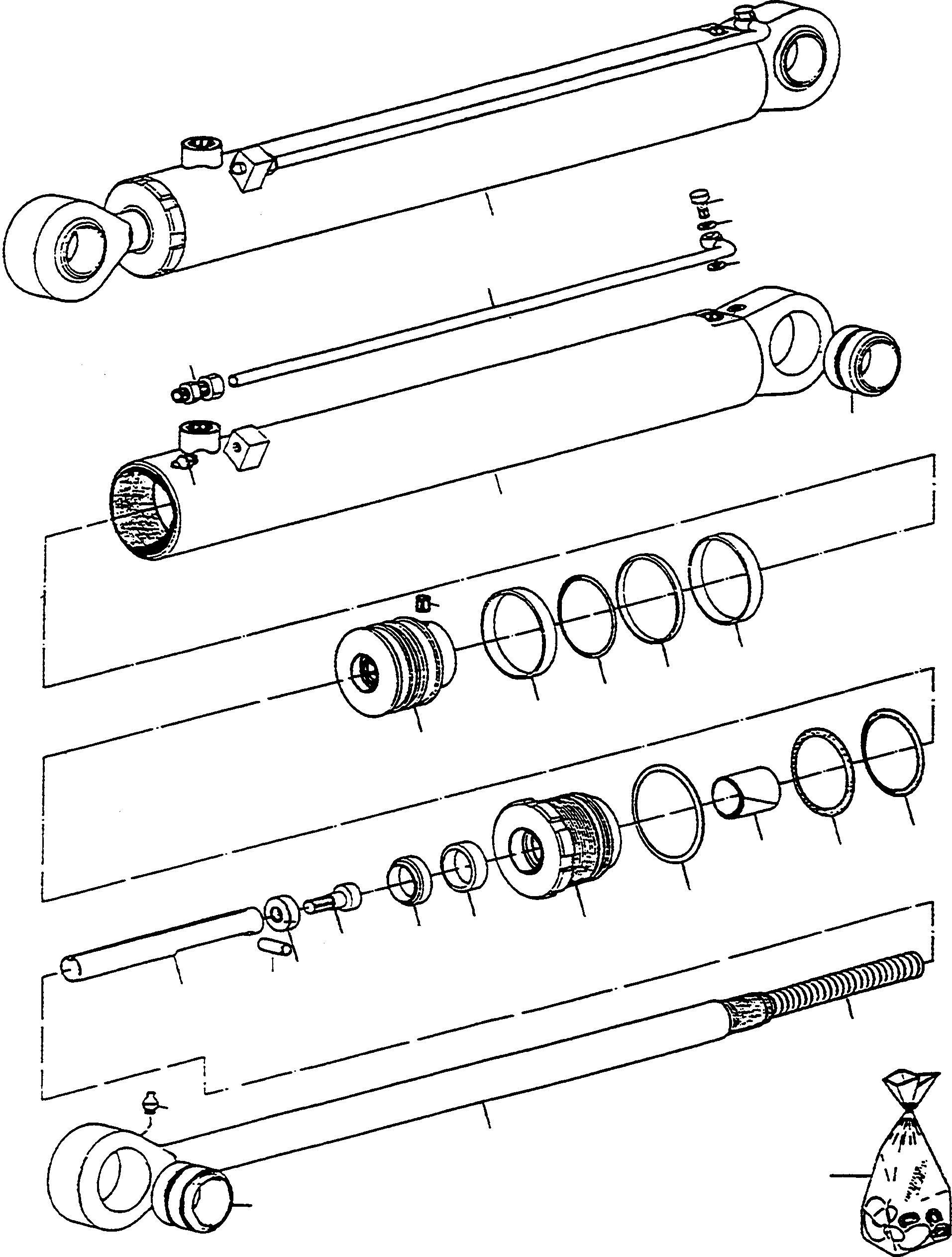 STEERING CYLINDER 4501038M91 KOMATSU