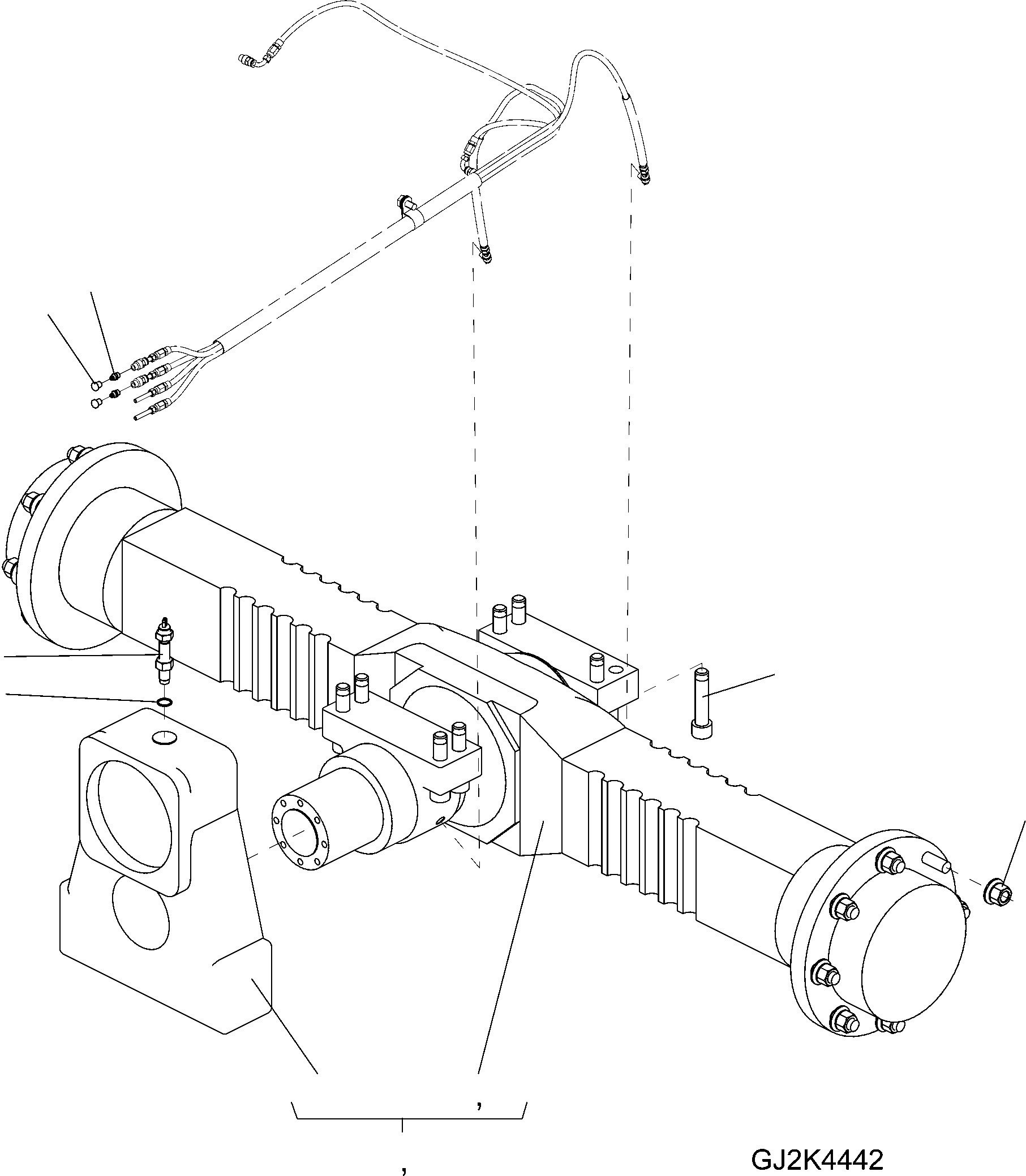 REAR AXLE 42W-23-21110 KOMATSU