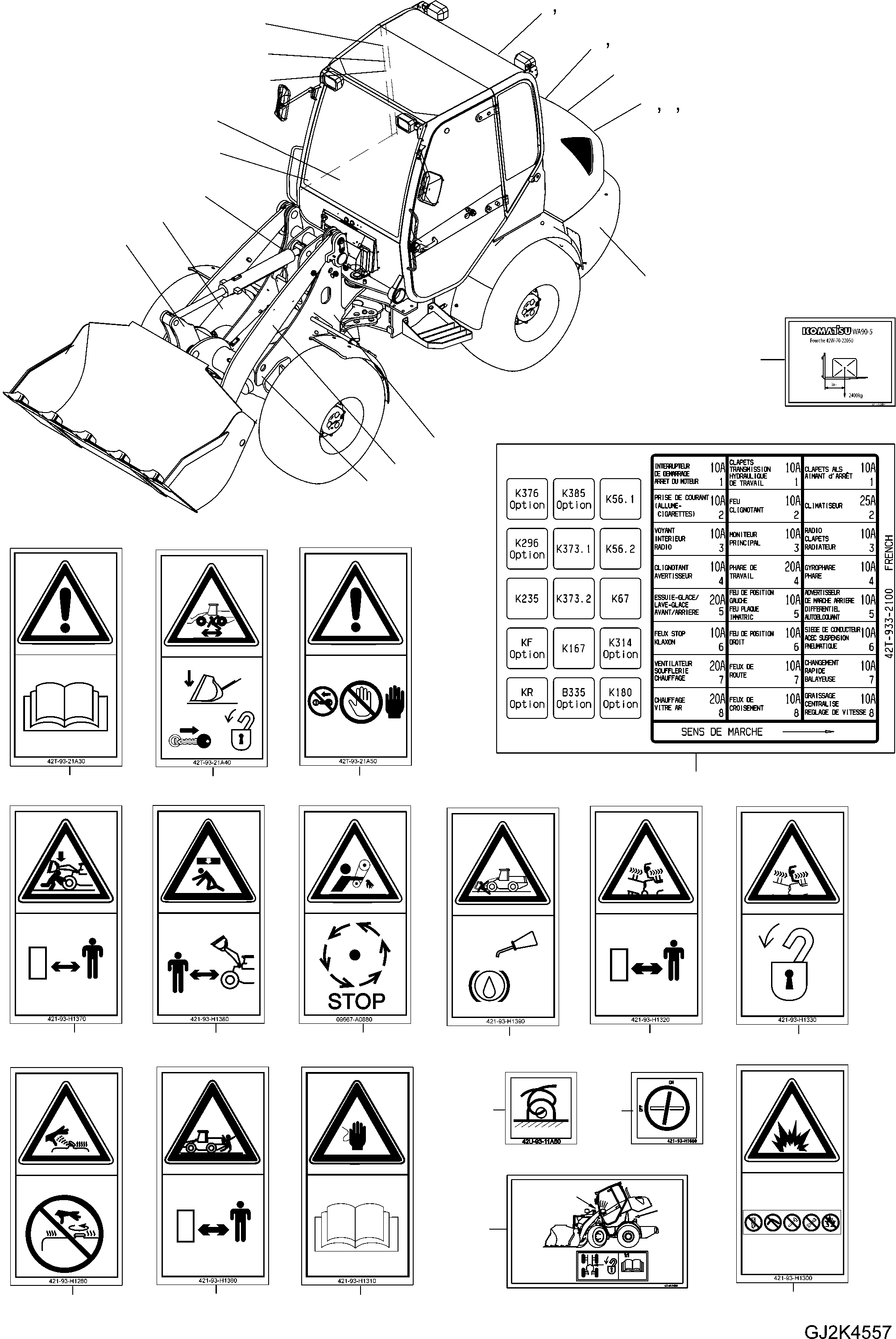Наклейка 42W-93-21B10 KOMATSU