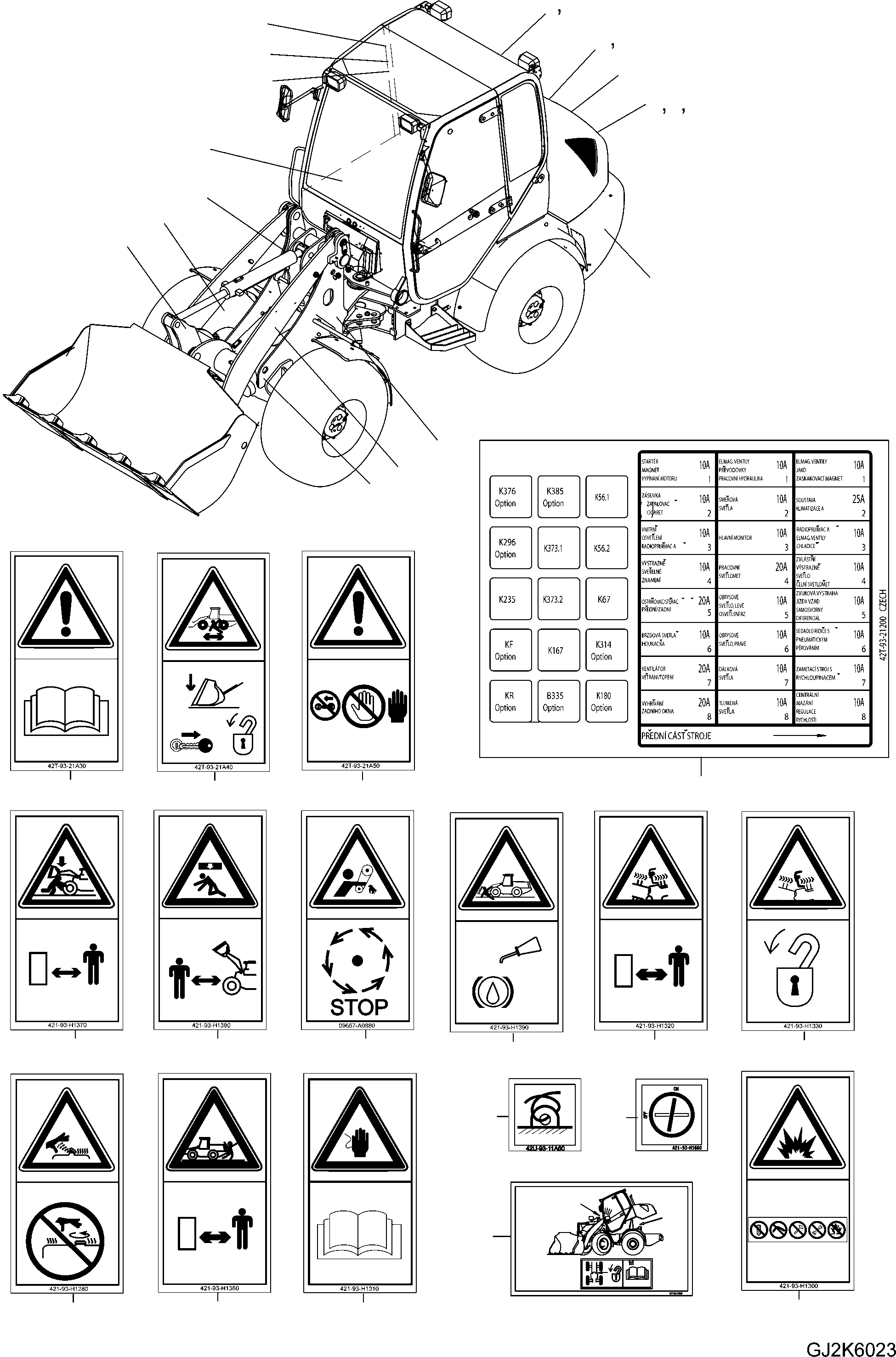 Наклейка 42T-93-21210 KOMATSU
