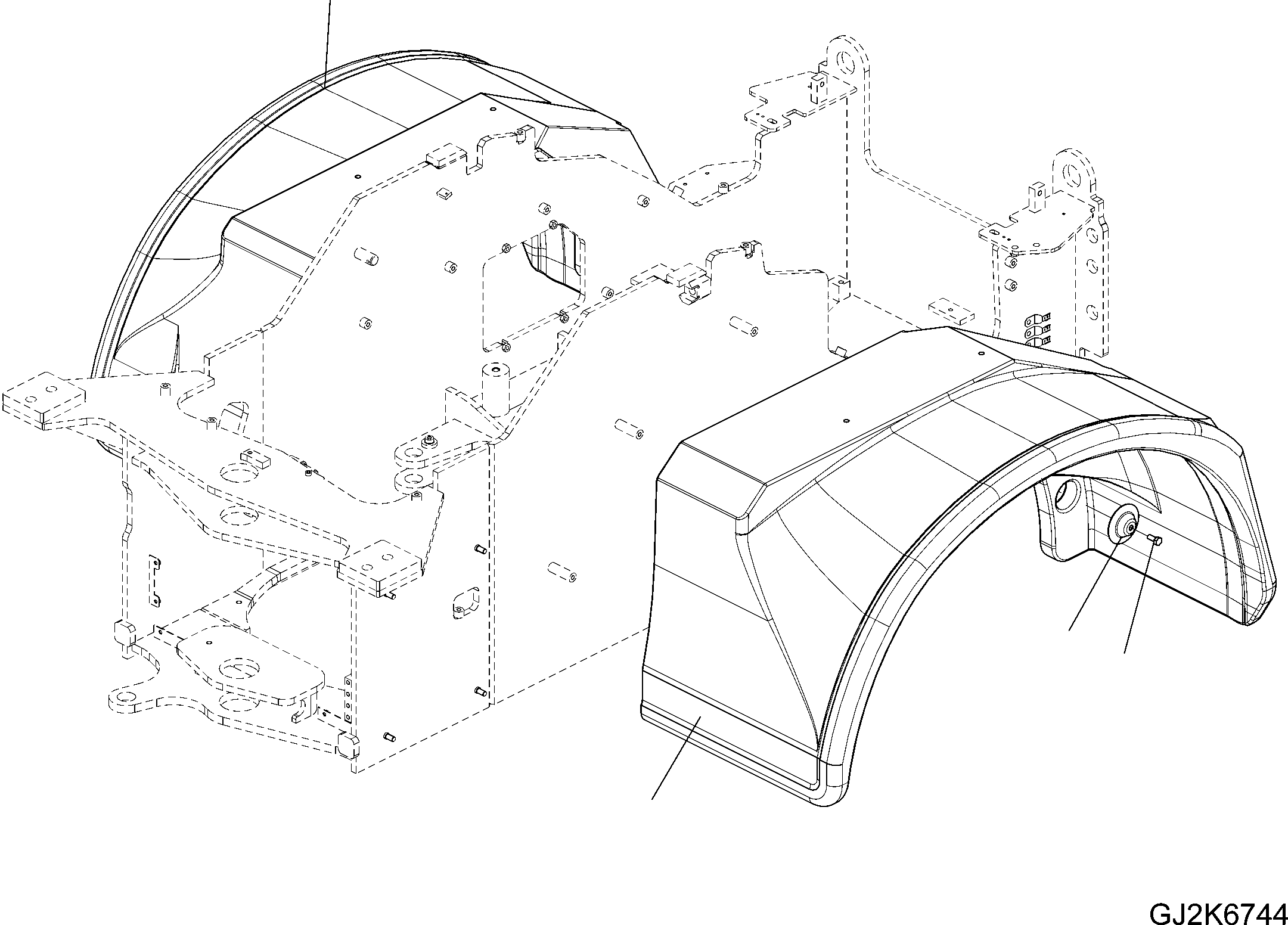 REAR FENDER, RHS 42W-54-34040 KOMATSU